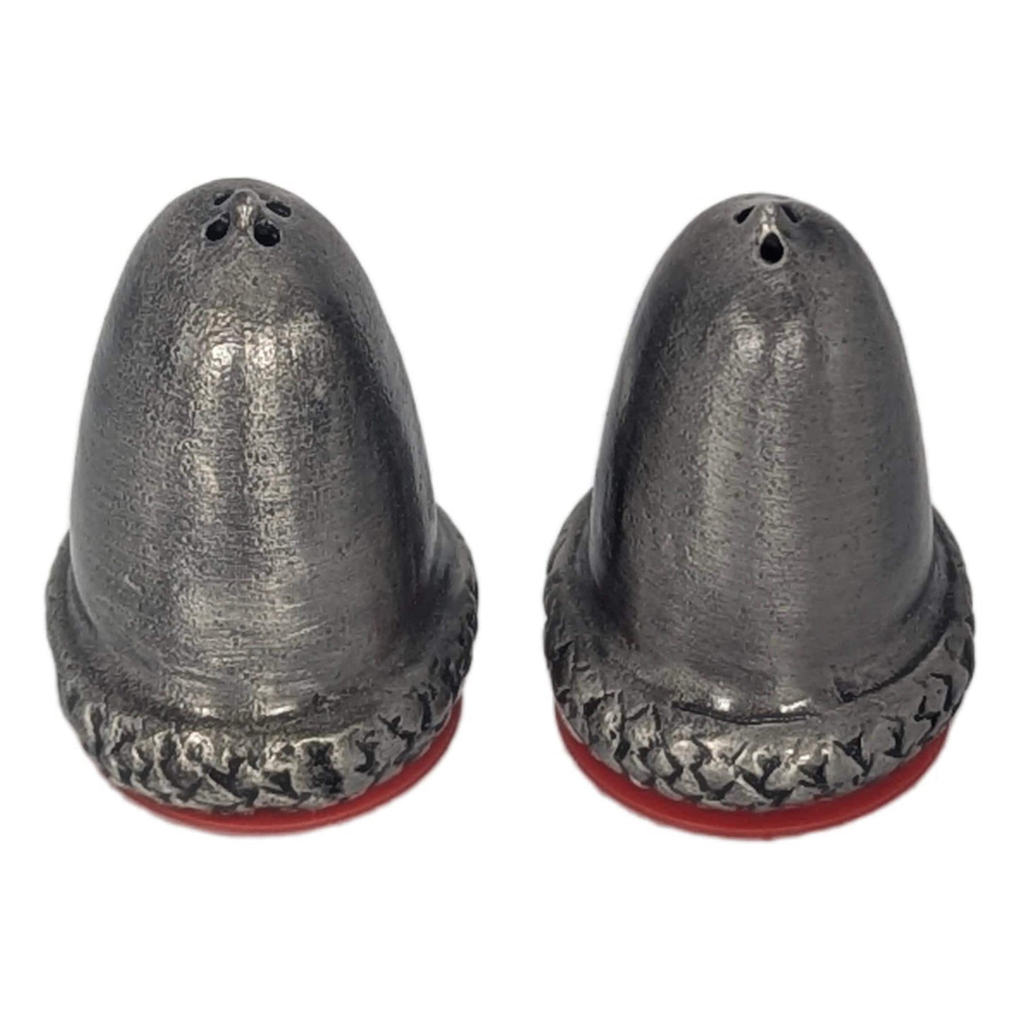 Handcrafted Minimalist Pewter Acorn Salt and Pepper Shakers, Nature Inspired Table Decor