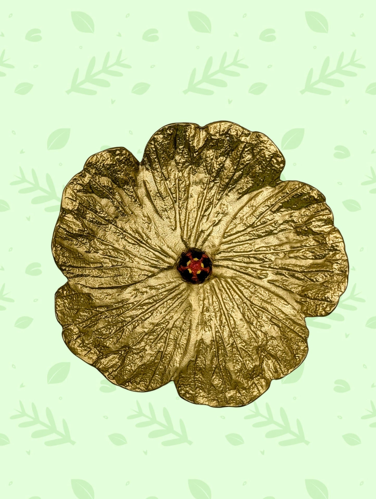 Handmade Frog Hibiscus Snack Dish, Nature Inspired Decor