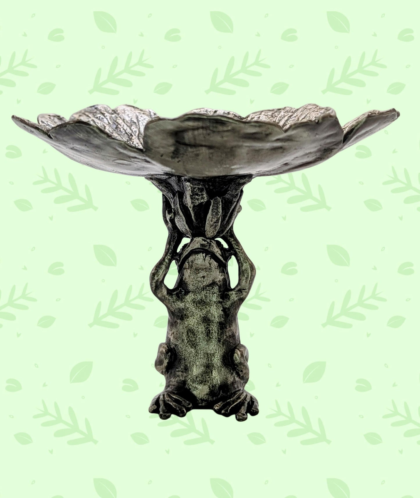 Handmade Frog Hibiscus Snack Dish, Nature Inspired Decor