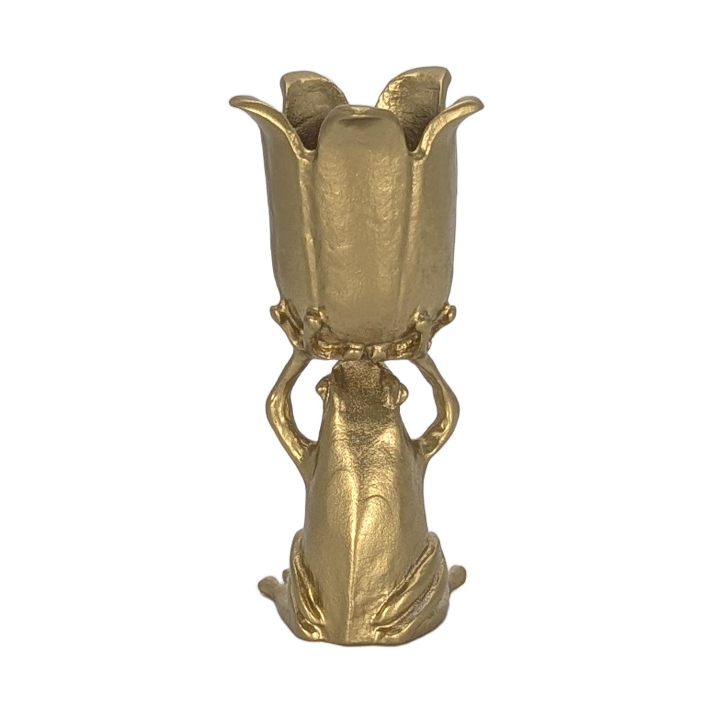 Coqui Frog Minimalist Candle Holder, Handcrafted Pewter, Nature Inspired Housewarming Gift
