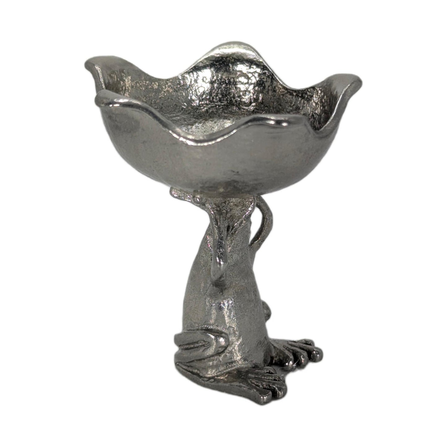 Coqui Frog Minimalist Candle Holder, Handcrafted Pewter, Nature Inspired Housewarming Gift