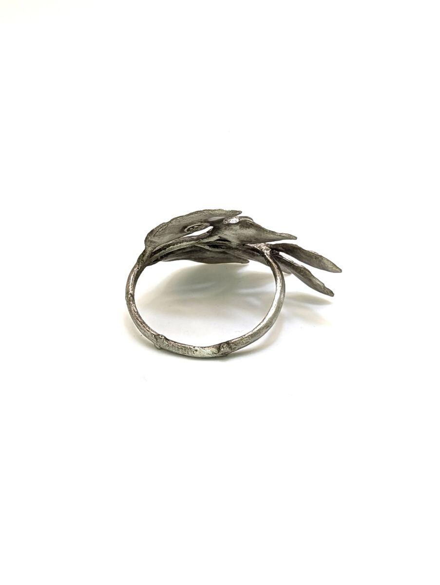 Handmade Coffee Pewter Napkin Ring, Set of 4, Inspired by Nature, Table Decor