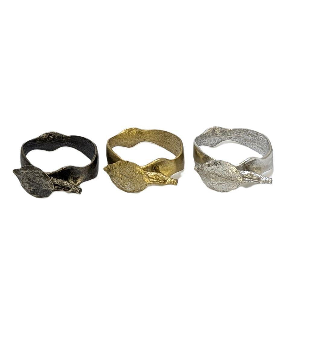 Handmade Apple Pewter Napkin Ring, Set of 4, Inspired by Nature, Table Decor