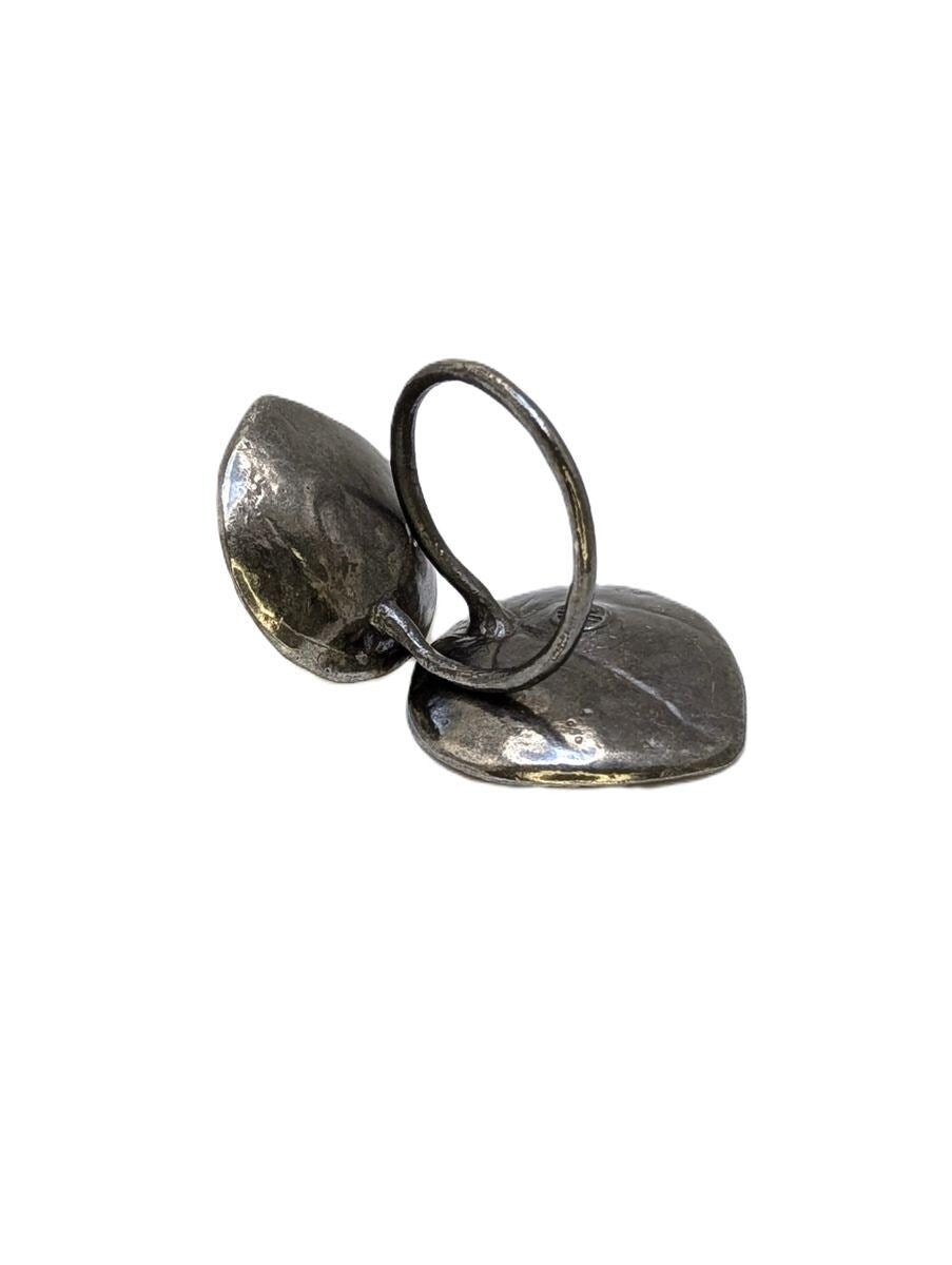 Handmade Money Plant Adjustable Pewter Napkin Ring, Set of 4, Inspired by Nature, Table Decor