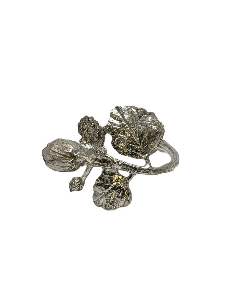 Elegant Hibiscus Bud Pewter Napkin Ring, Set of 4, Inspired by Nature, Handmade Table Decor