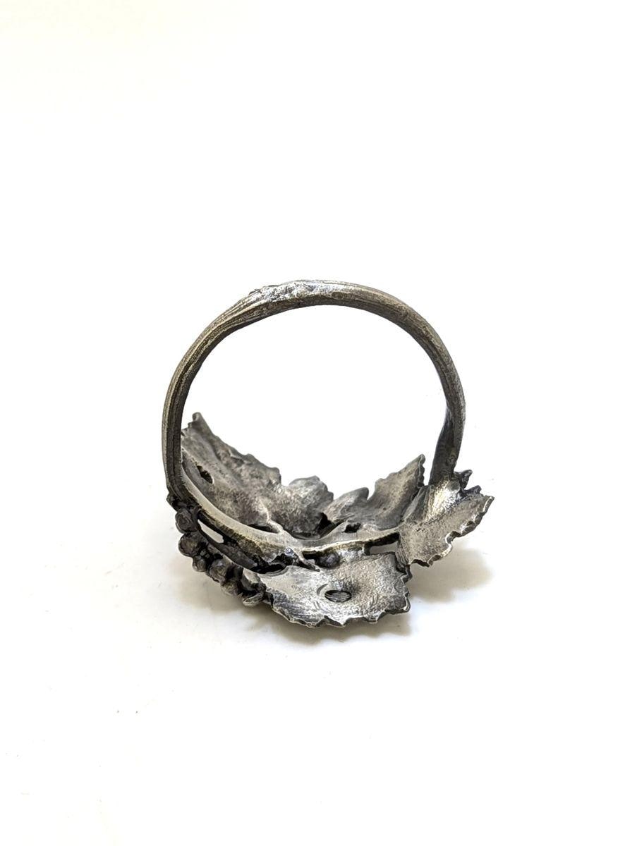 Artisanal Pewter Grapevine Napkin Ring, Luxury Vineyard Table Decor, Hostess Gift for Wine Lovers, Set of 4