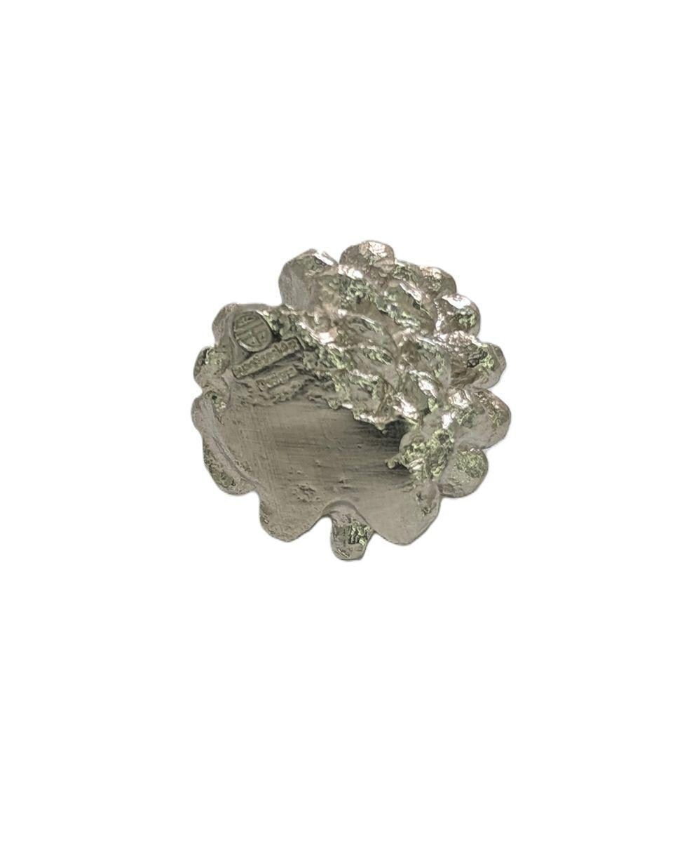 Handmade Pinecone Pewter Paperweight Pen Holder, Desk Decor Inspired by Nature