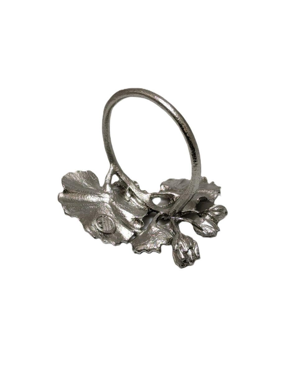 Handmade Geranium Pewter Napkin Ring Set of 4, Inspired by Nature, Home Decor