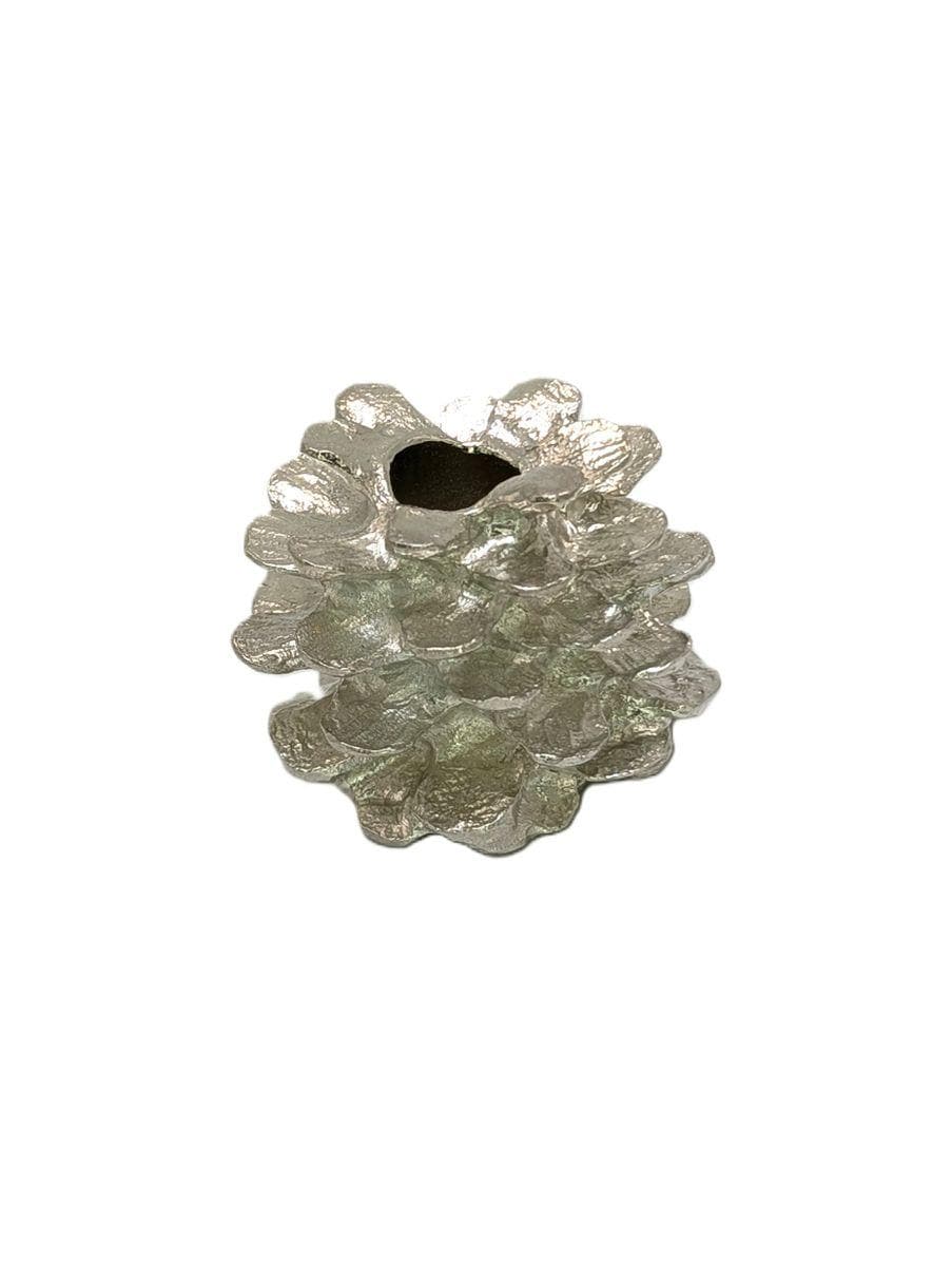 Handmade Pinecone Pewter Paperweight Pen Holder, Desk Decor Inspired by Nature