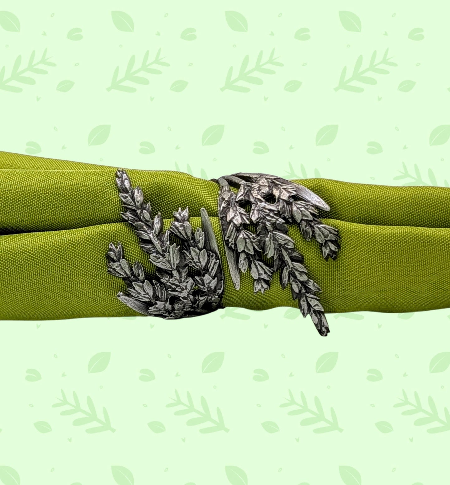 Handcrafted Wheat Adjustable Pewter Napkin Ring, Set of 4, Inspired by Nature, Table Decor