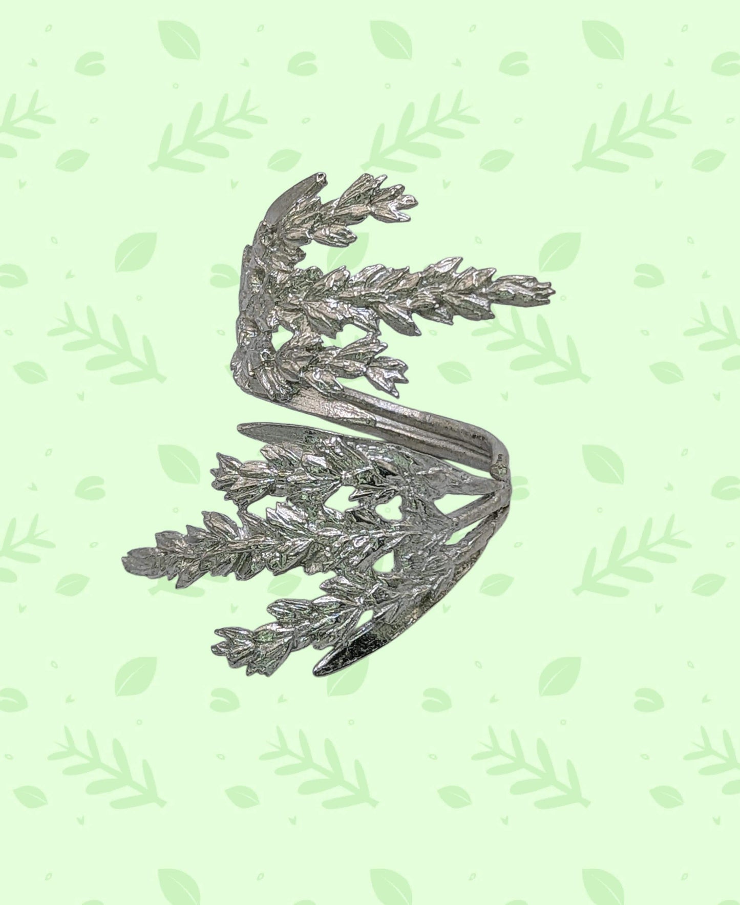 Handcrafted Wheat Adjustable Pewter Napkin Ring, Set of 4, Inspired by Nature, Table Decor