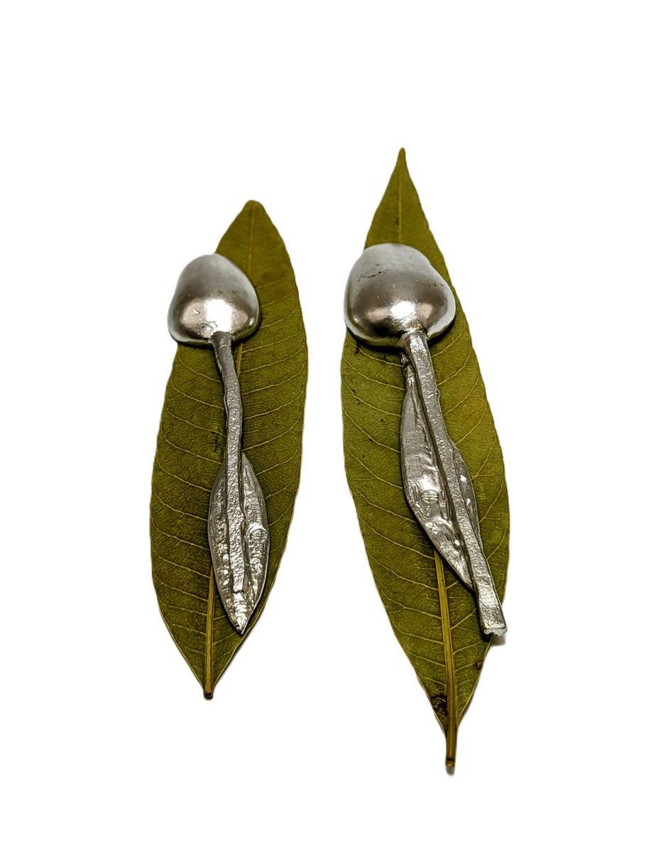 Handmade Mango Pewter Decorative Spoons Set, Inspired by Nature, Collectible