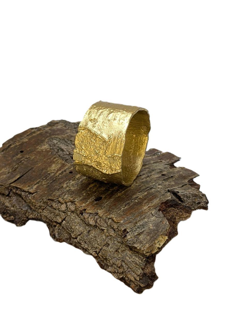 Birch Bark Pewter Napkin Ring, Set of 4, Inspired by Nature, Handmade Table Decor