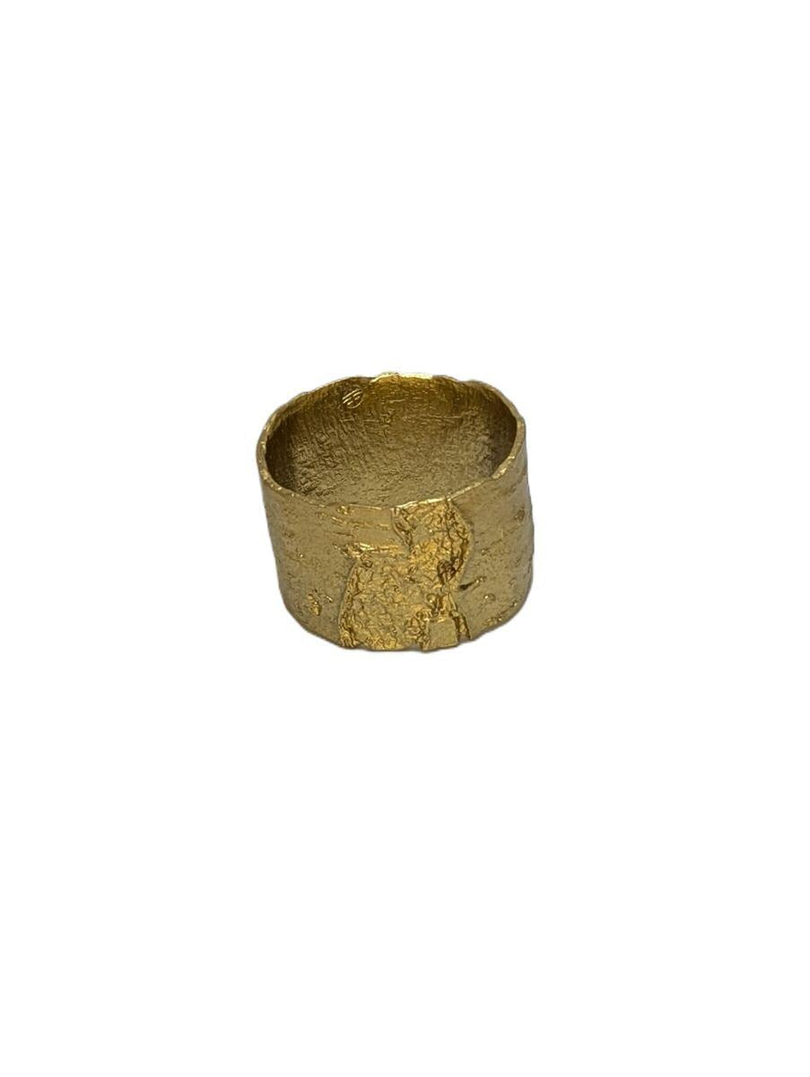 Birch Bark Pewter Napkin Ring, Set of 4, Inspired by Nature, Handmade Table Decor