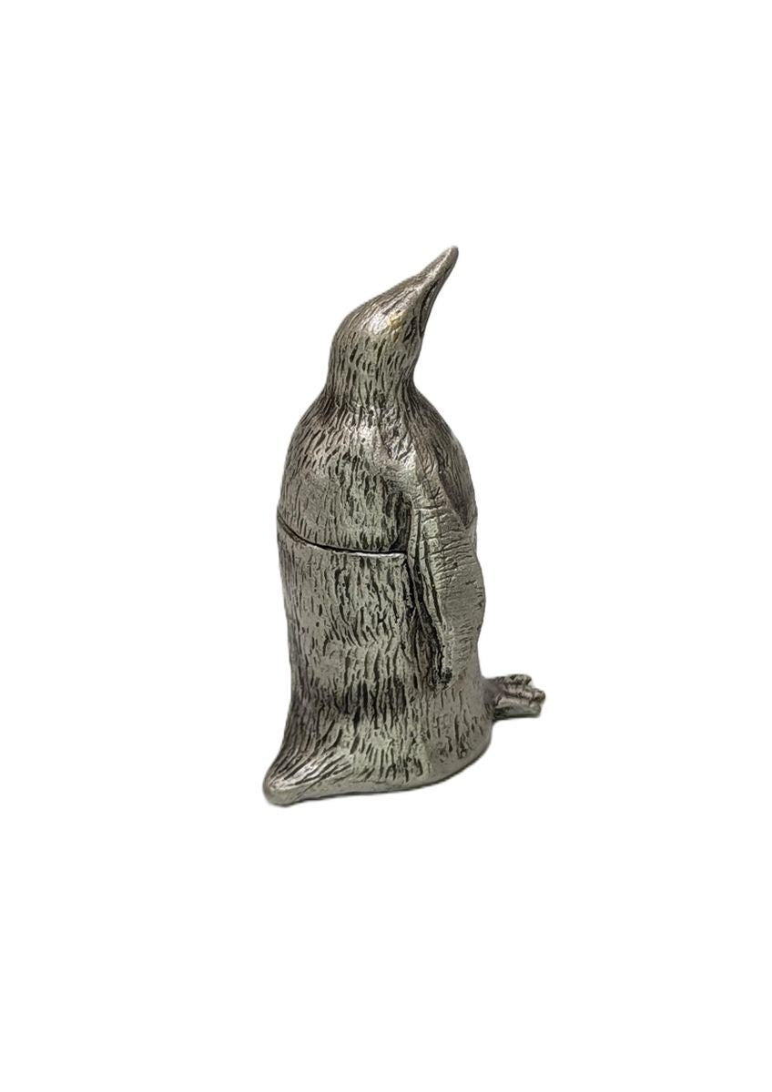 Handmade Penguin Mini Figurine Multifunctional Trinket Box, Decor Collectible