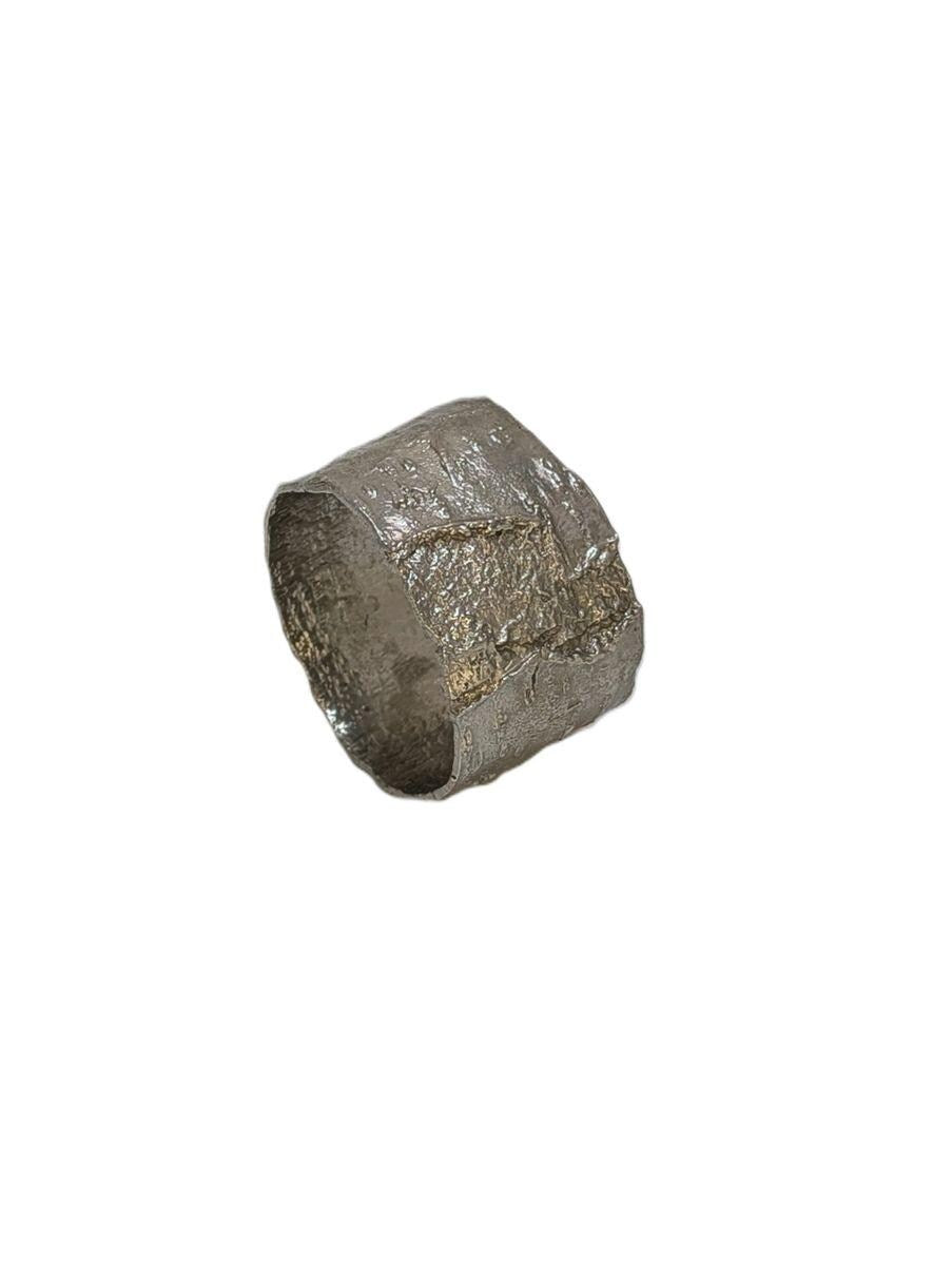 Birch Bark Pewter Napkin Ring, Set of 4, Inspired by Nature, Handmade Table Decor