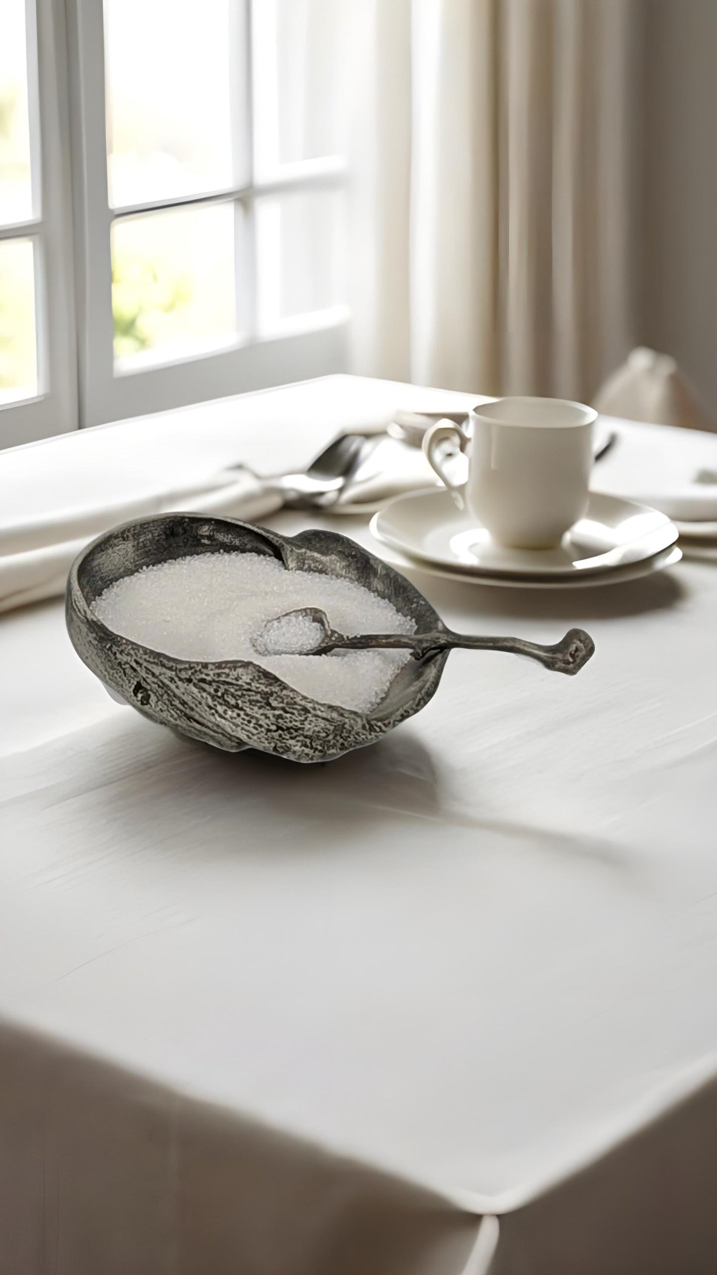 Handmade Abalone Shell Decorative Pewter Salt Dish, Table Decor Inspired by Nature