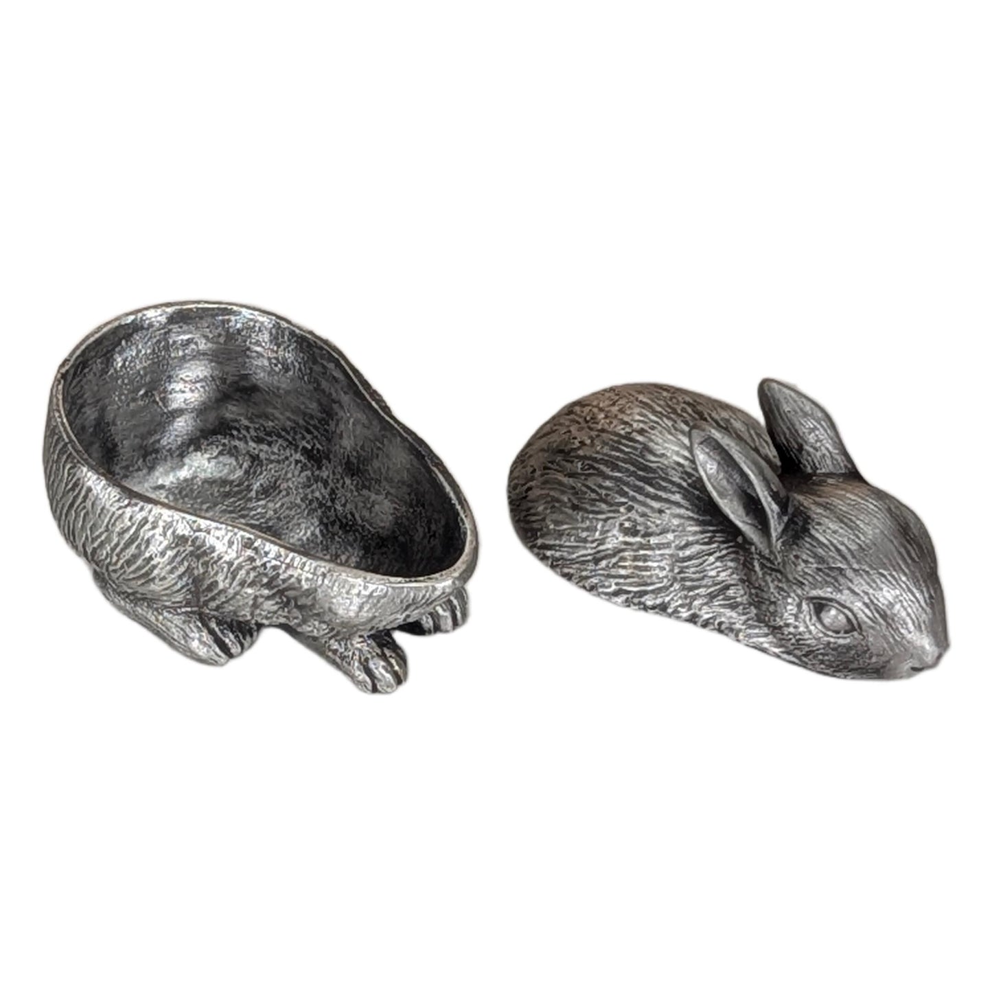 Bunny Mini Pewter Box, Jewelry Box, Wild Nature Decor, Handmade Collectible