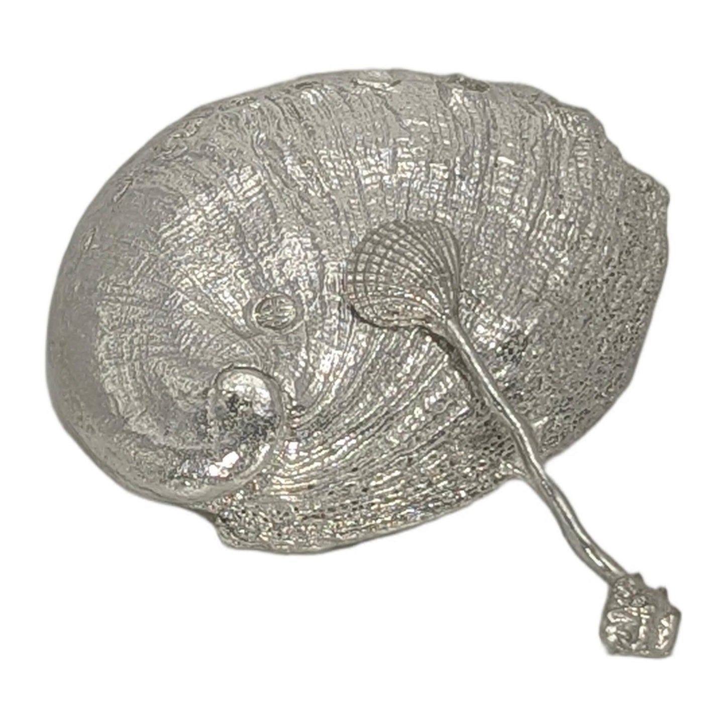 Handmade Abalone Shell Decorative Pewter Salt Dish, Table Decor Inspired by Nature