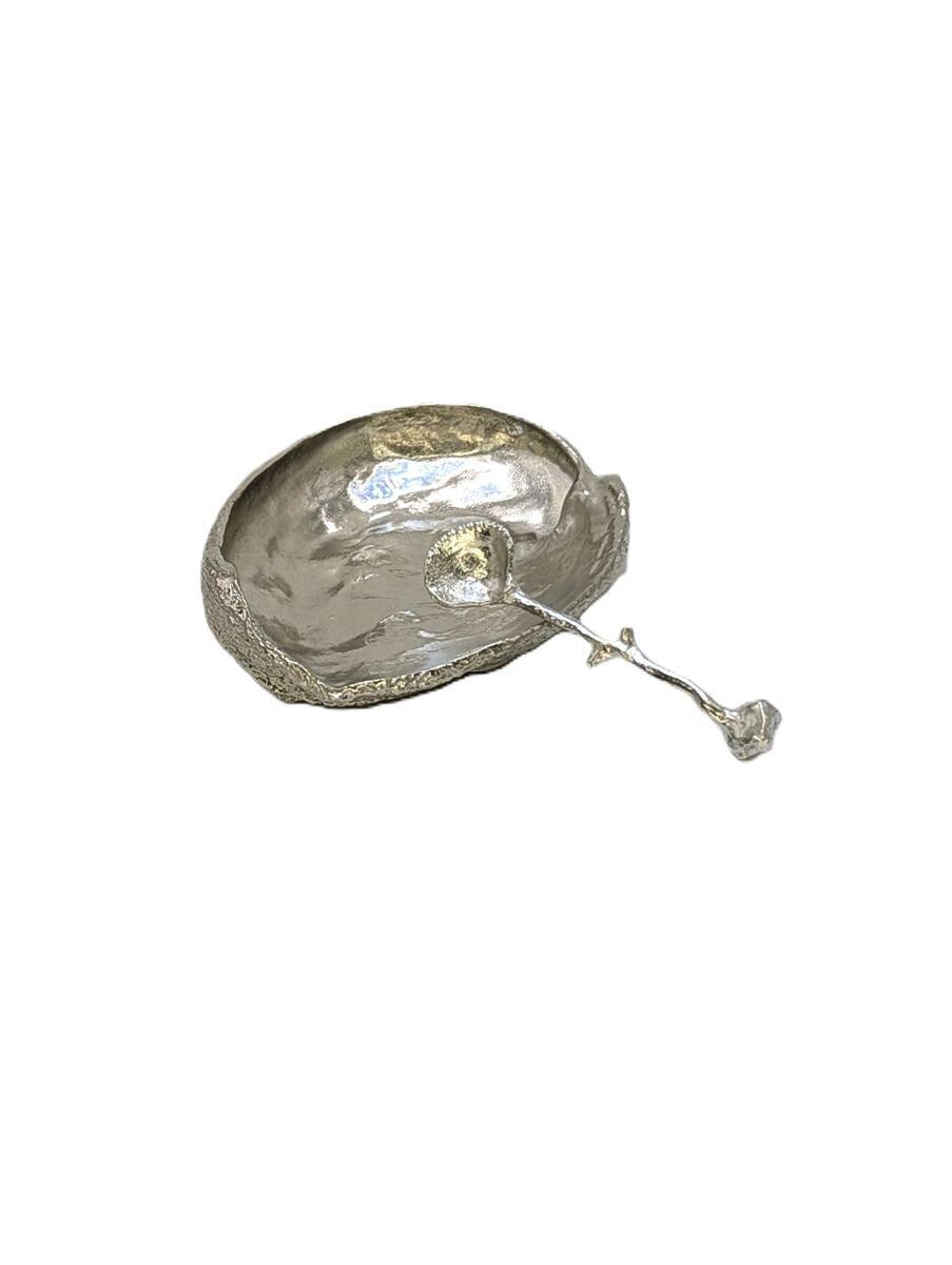 Handmade Abalone Shell Decorative Pewter Salt Dish, Table Decor Inspired by Nature