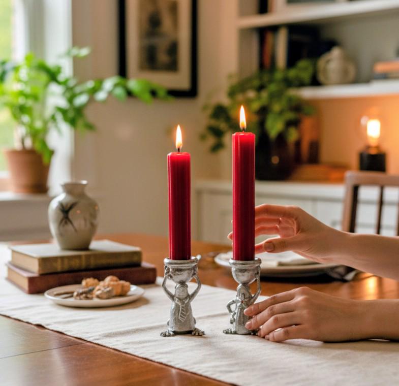 Adorable Mrs and Mr Frog Pewter Candle Holder Set, Minimalist Handmade Decor