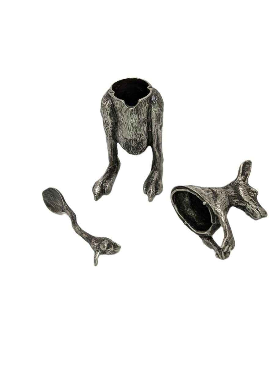 Handmade Mini Kangaroo Salt Cellar: Wild Nature Table Decor, Hand Cast Pewter