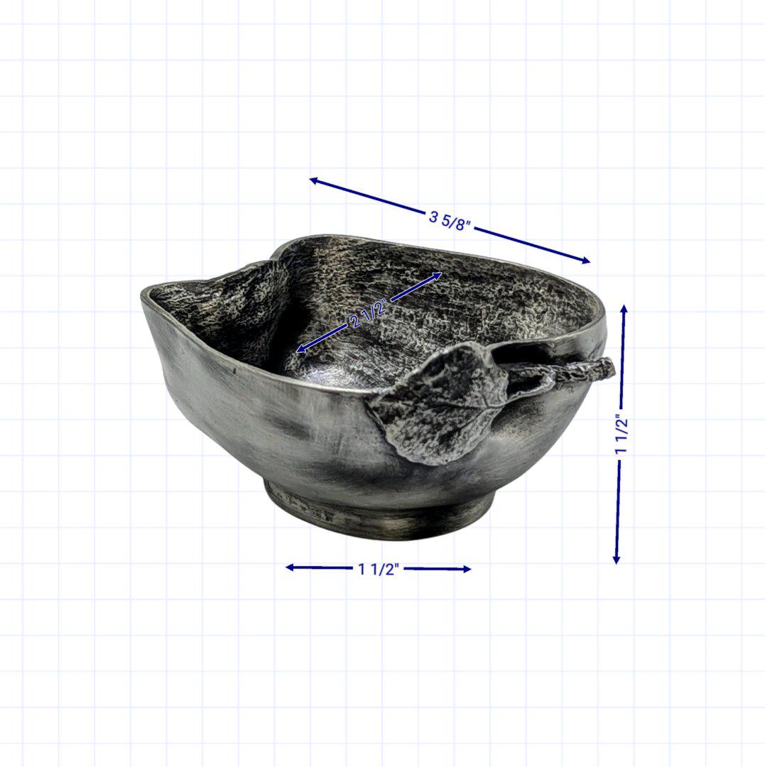 Handmade Apple Multifunctional Pewter Bowl, Trinket Box, Inspired by Nature