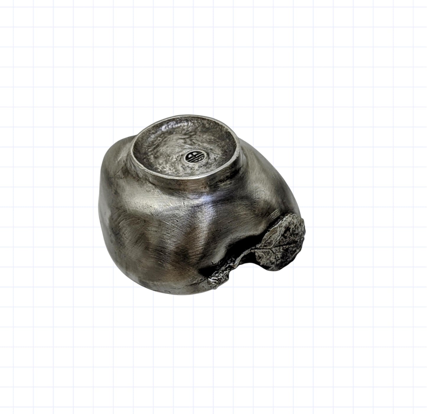 Handmade Apple Multifunctional Pewter Bowl, Trinket Box, Inspired by Nature