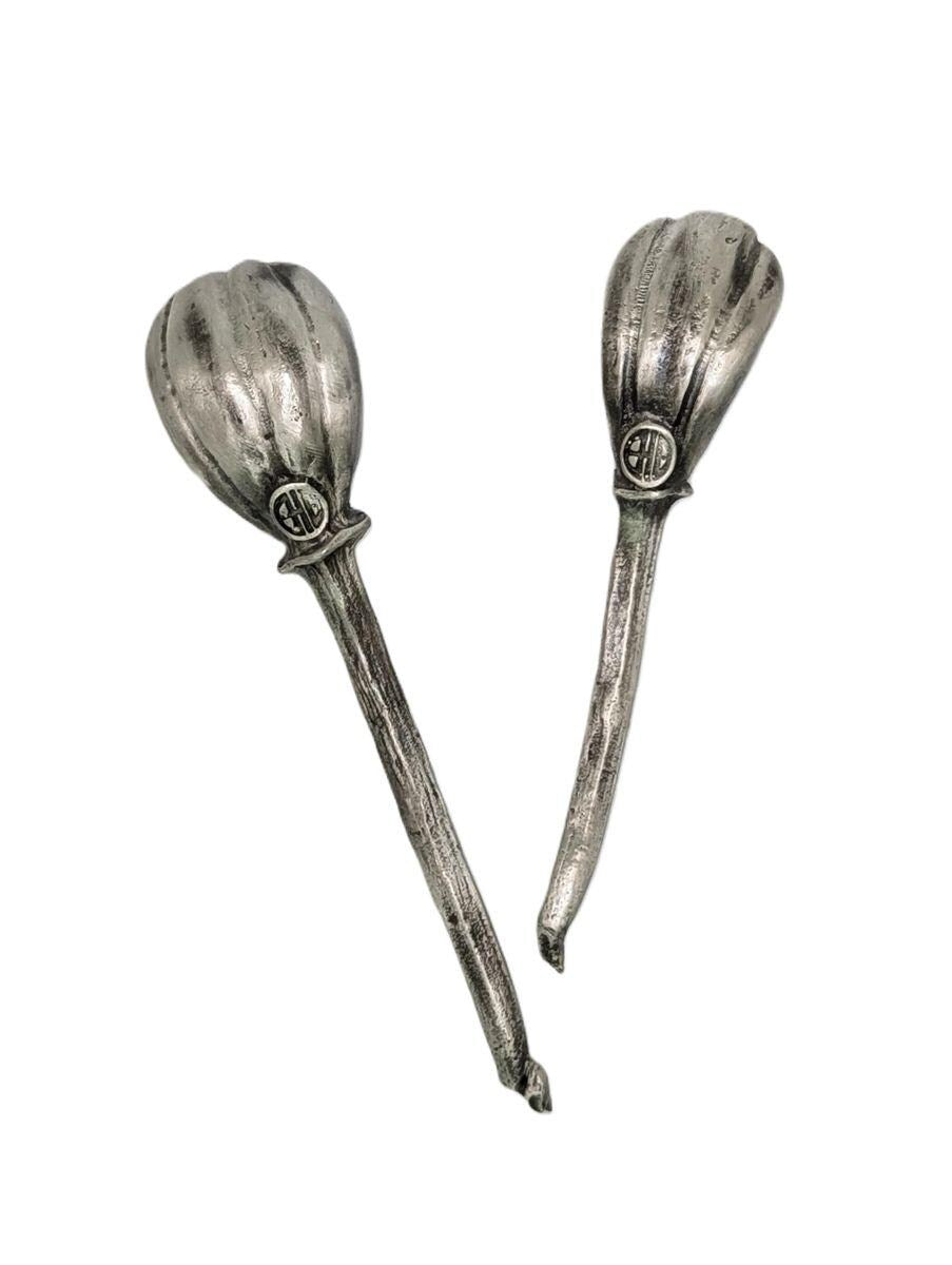 Handcrafted Pumpkin Pewter Small Spoons Set, Table Decor Inspired by Nature
