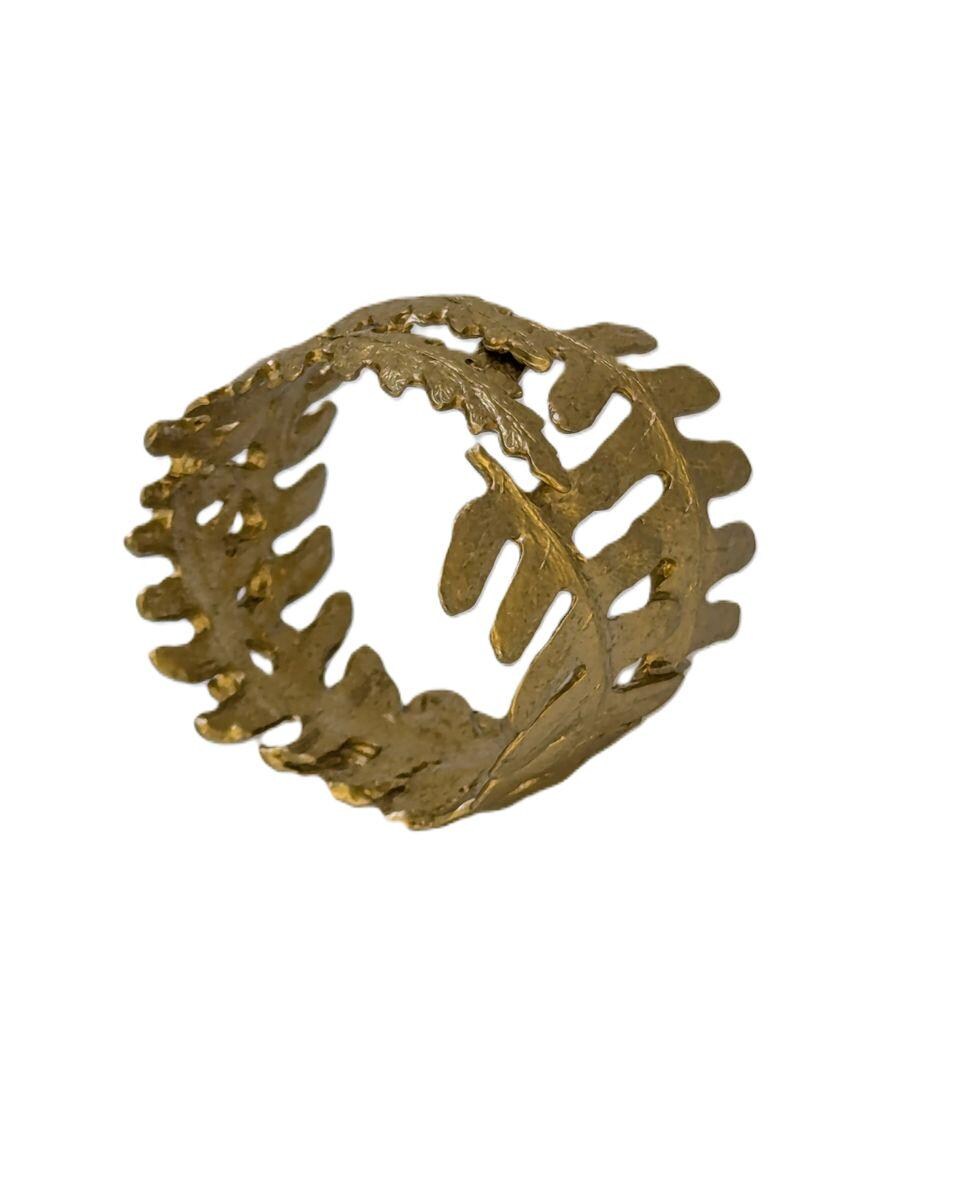 Fern Pewter Adjustable Napkin Ring, Set of 4 & 6, Inspired by Nature, Table Decor