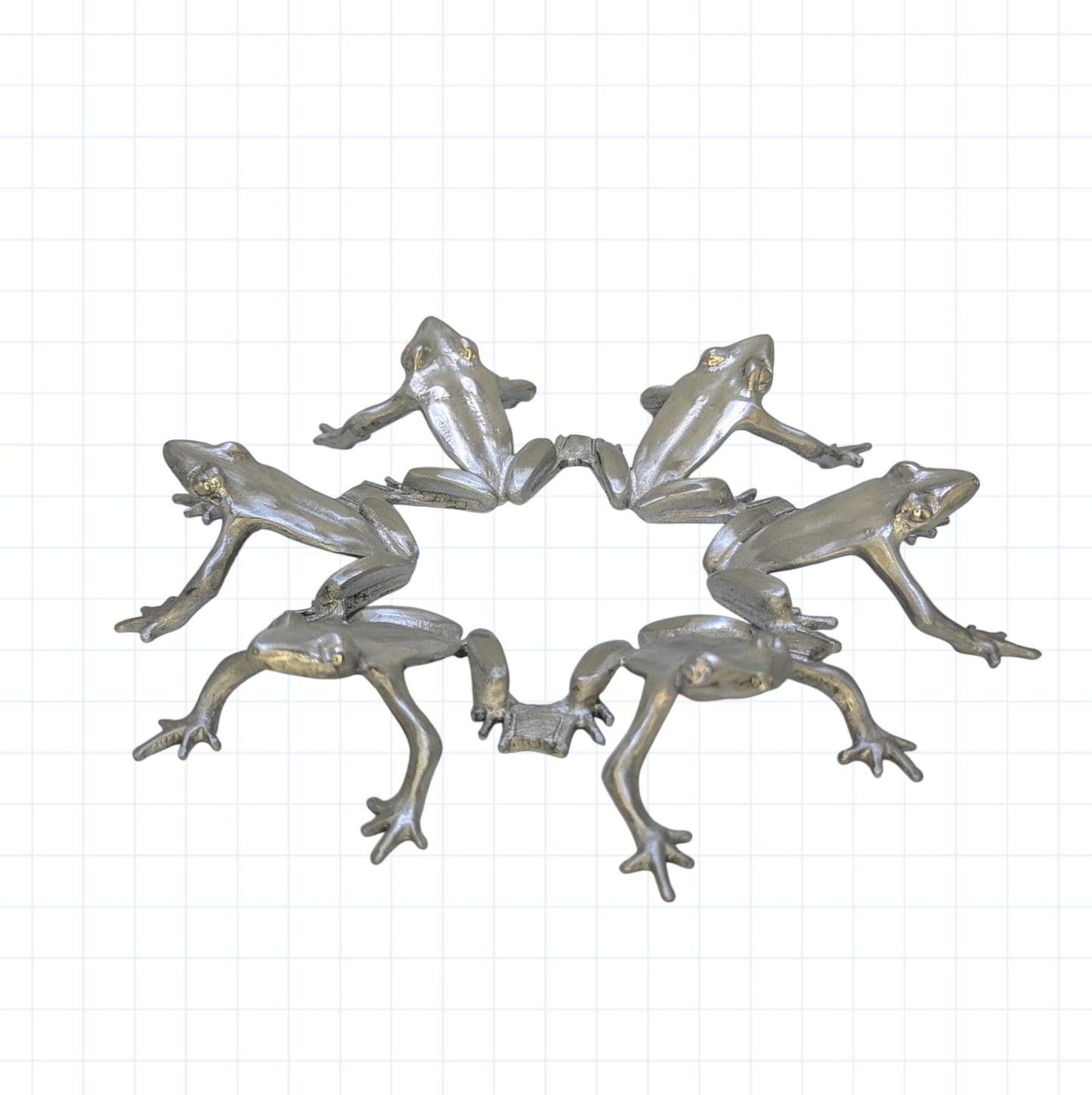 Handcrafted Frogs Fruit Bowl and Stand Set, Centerpiece Decor, LIMITED EDITION