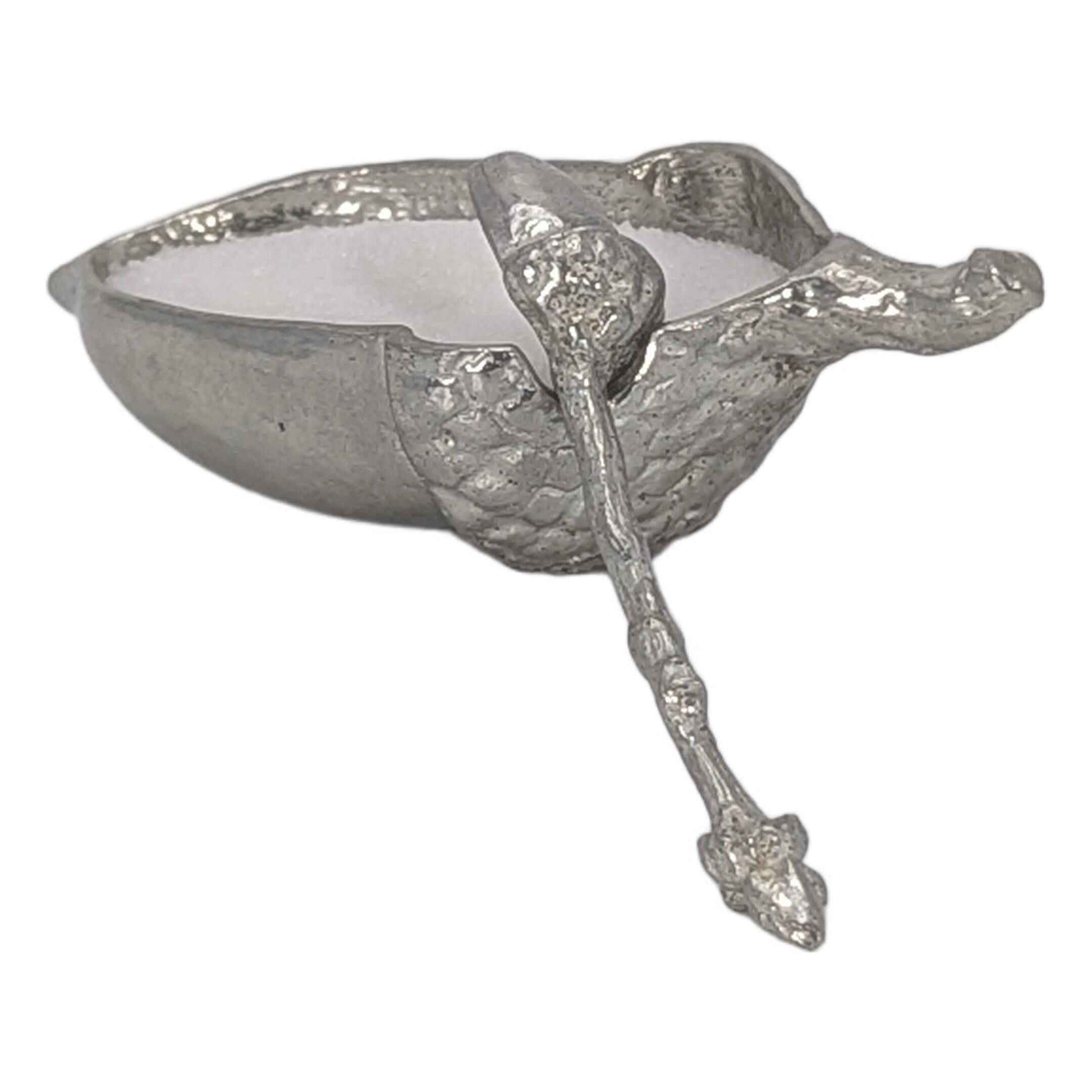 Handmade Acorn Minimalist Pewter Salt Dish, Table Decor Inspired by Nature