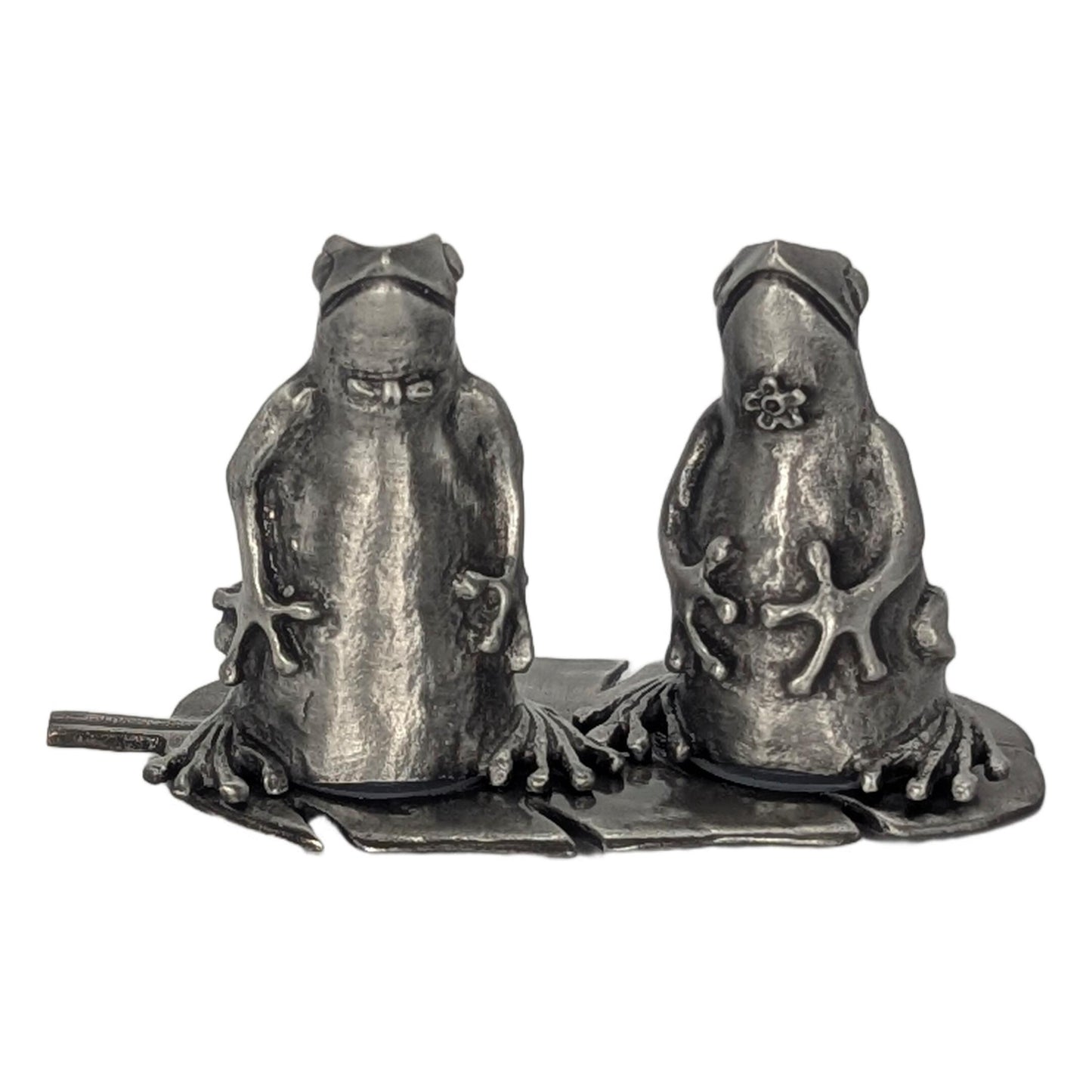 Coqui Frog Mini Salt and Pepper Shakers, Handcrafted Pewter, Nature Inspired Housewarmings Gift