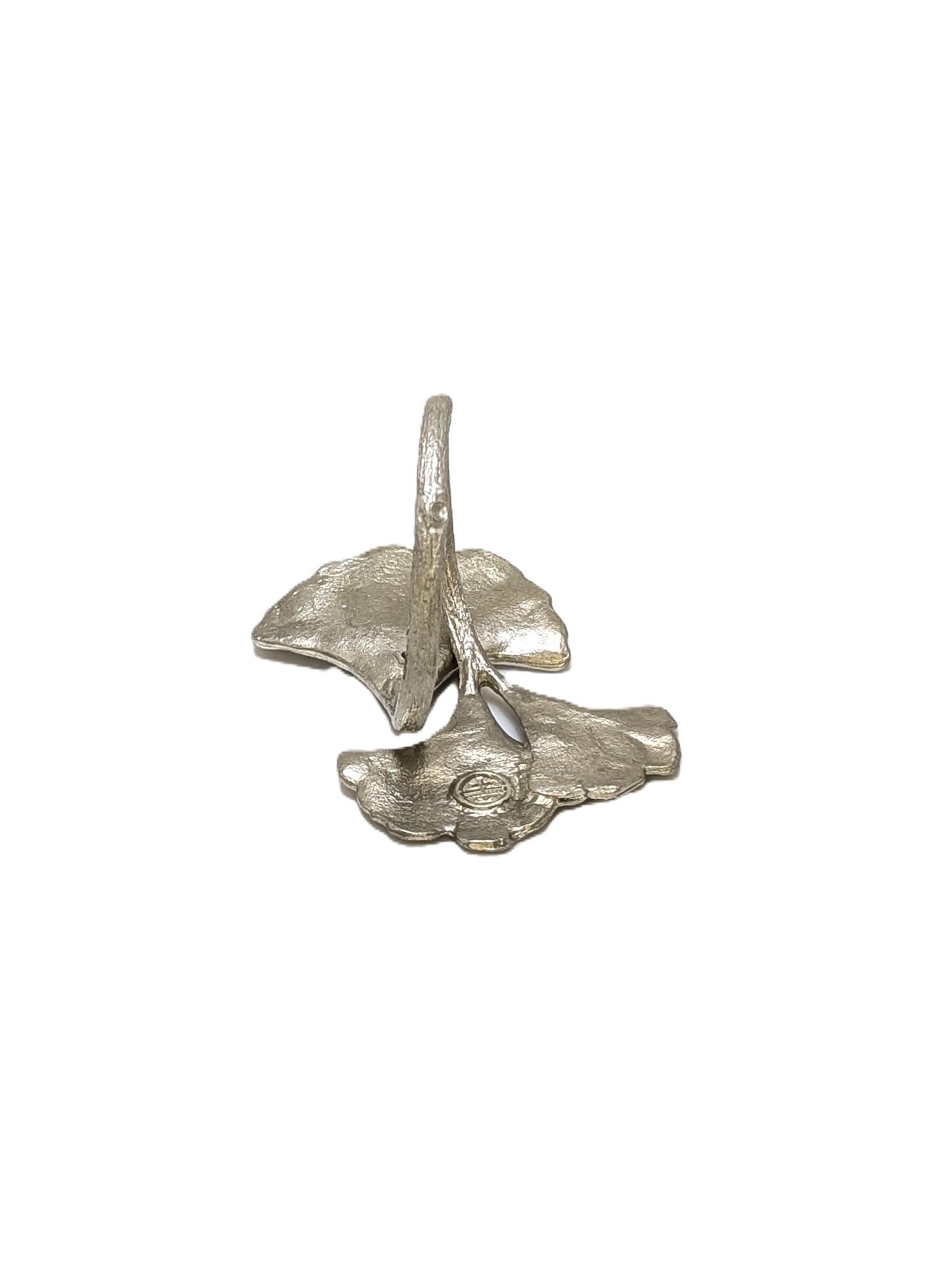 Ginkgo Leaf Napkin Rings Set of 4, Handcrafted Pewter, Nature Inspired Housewarmings Gift