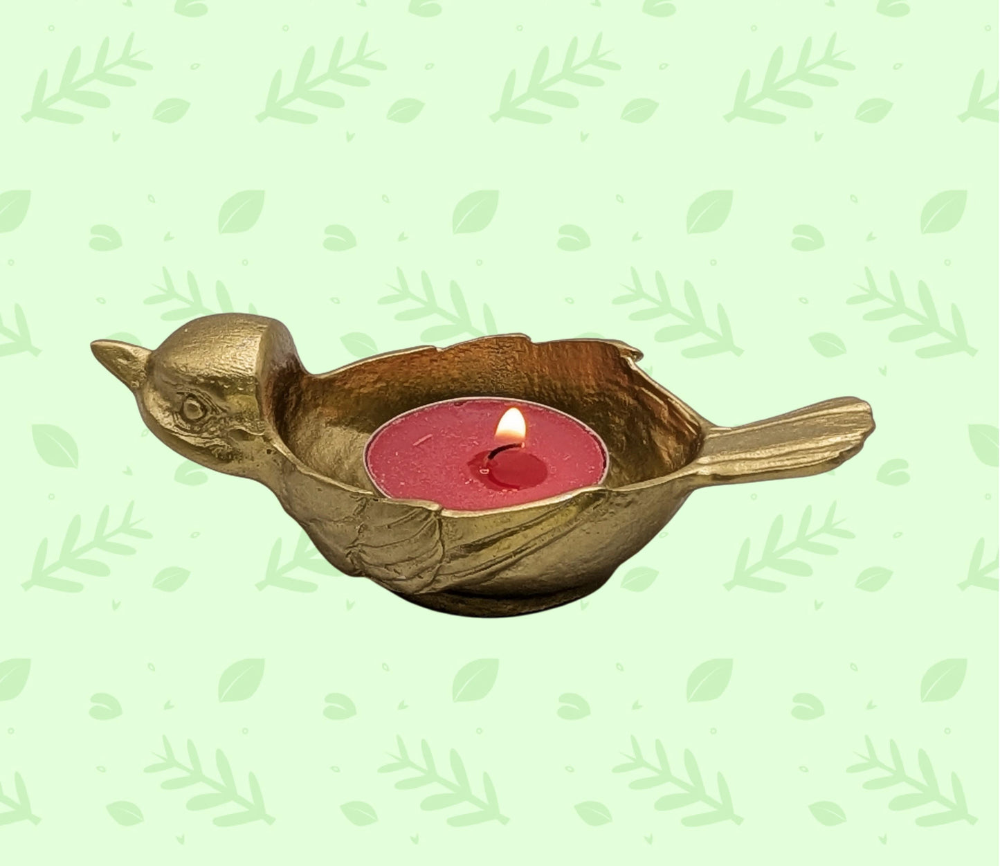 Handmade Pewter Sparrow Tea Light Candle Holder, Trinket Dish, Nature Inspired Decor