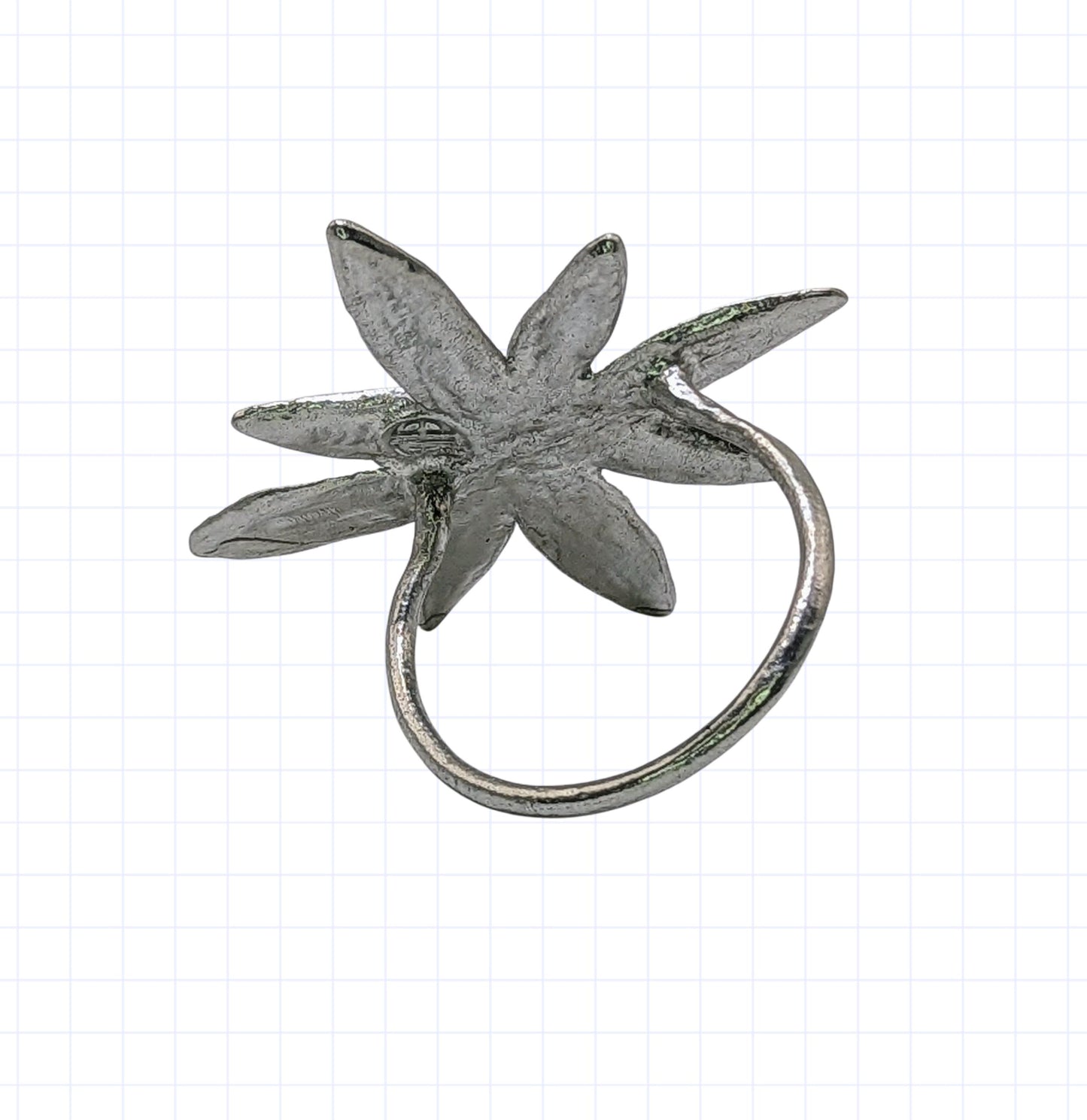Handmade Sage Herb Pewter Napkin Ring, Set of 4, Inspired Table Decor