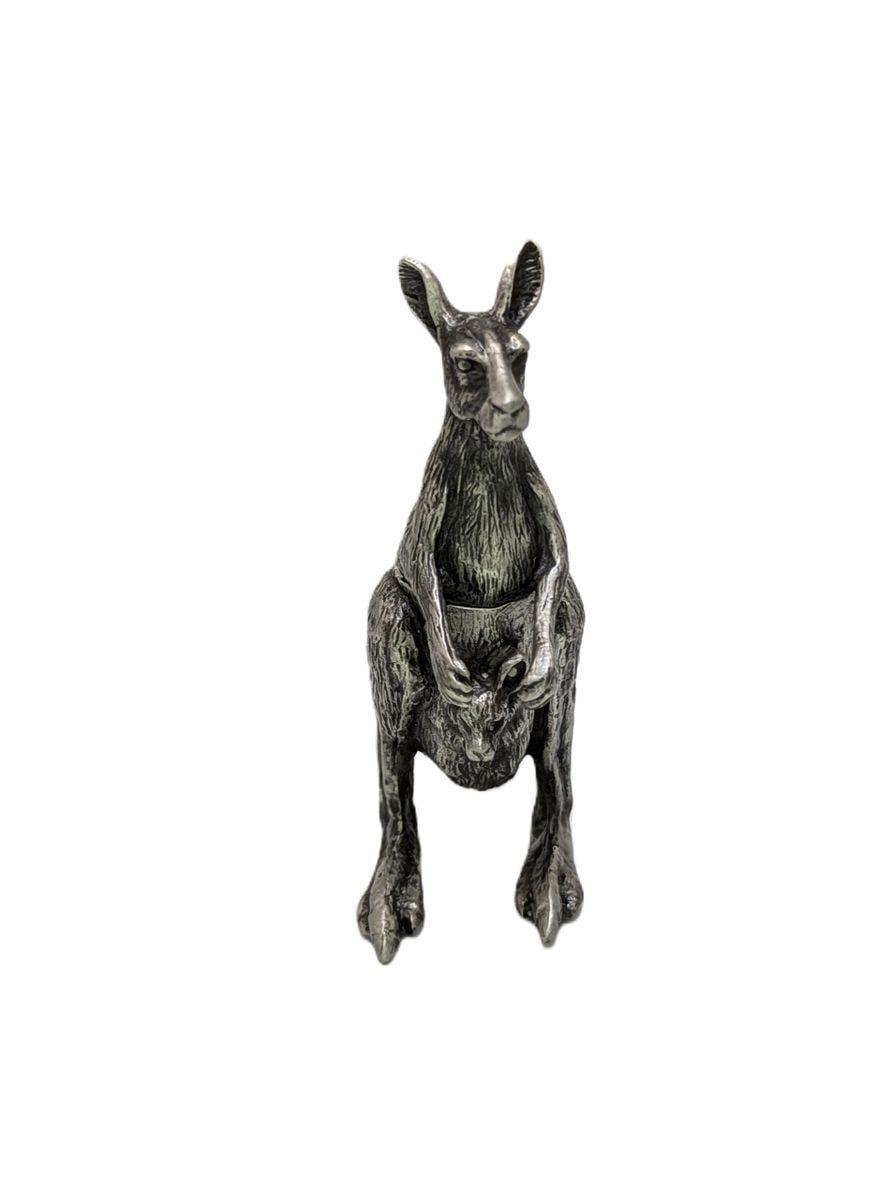 Handmade Kangaroo Mini Pewter Box, Wild Nature Inspired Decor
