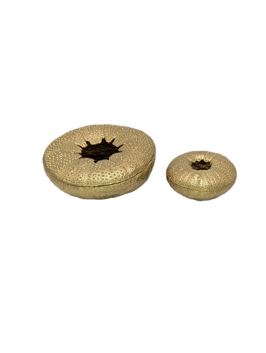 Handmade Sea Urchin Trinket Pewter Box Set, Home Decor, Inspired by Nature