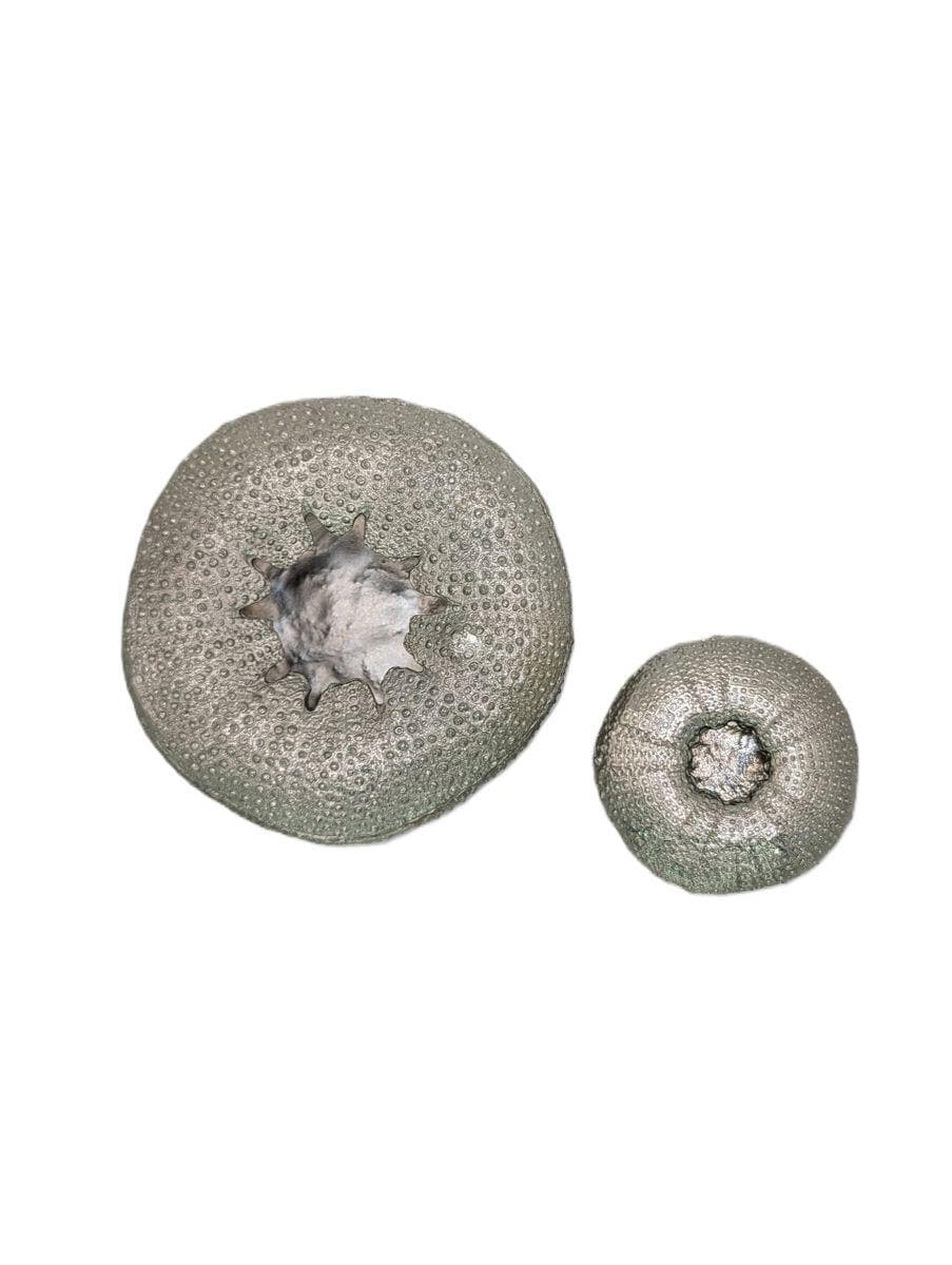 Handmade Sea Urchin Trinket Pewter Box Set, Home Decor, Inspired by Nature