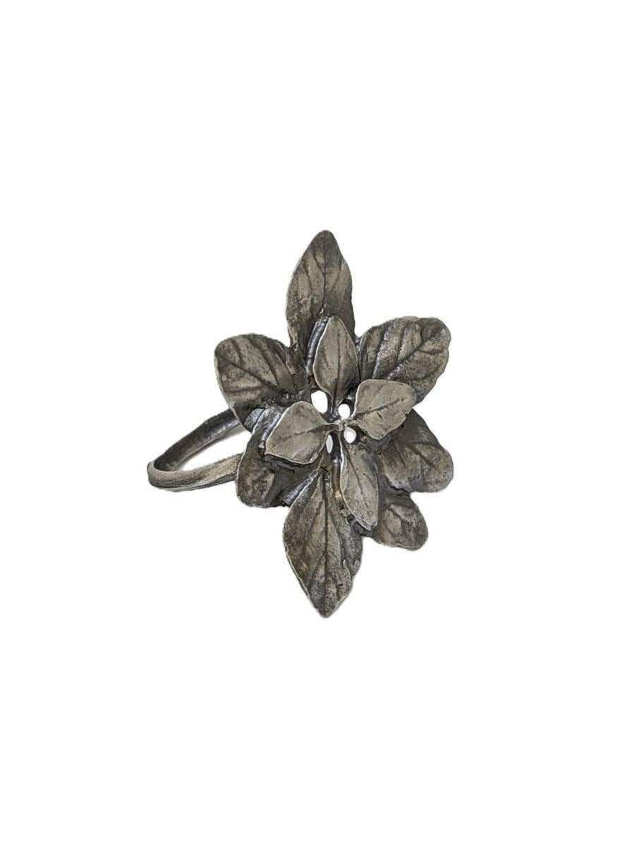 Handmade Oregano Herb Pewter Napkin Rings, Set of 4, Nature Inspired Table Decor