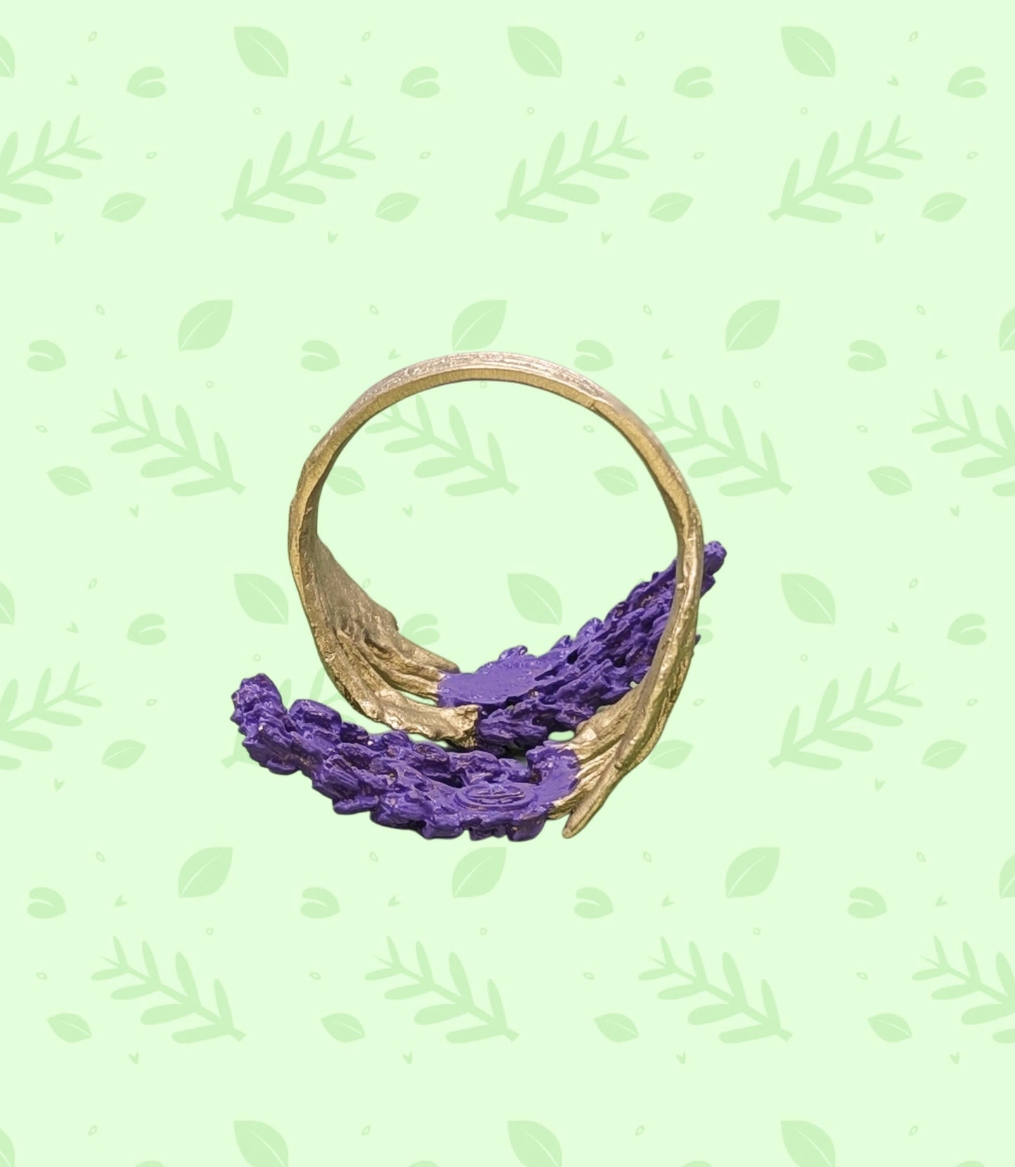 Lavender Pewter Adjustable Napkin Ring, Set of 4, Inspired by Nature, Table Decor