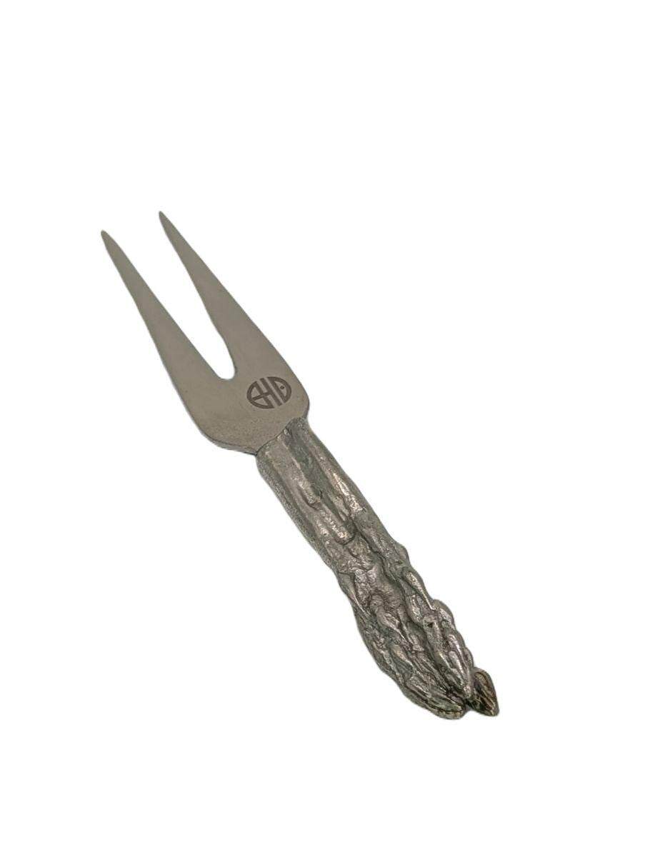Asparagus Hostess Cheese Set, Handcrafted Pewter, Nature Inspired Gift