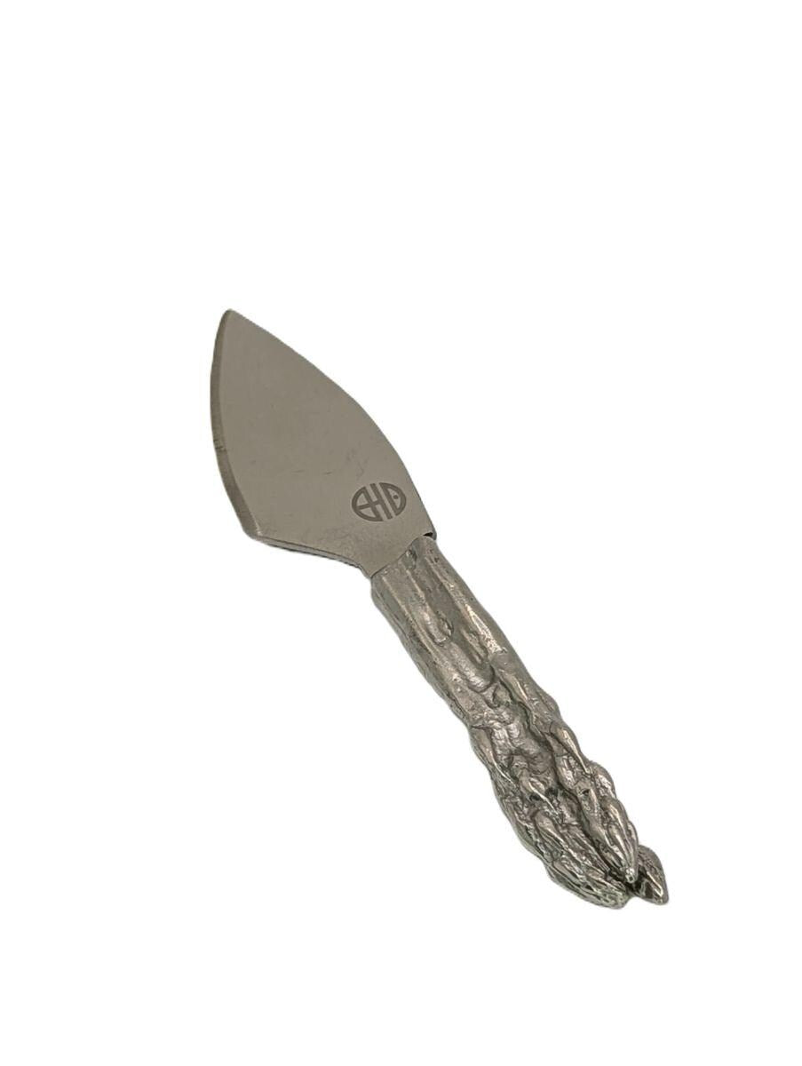 Asparagus Hostess Cheese Set, Handcrafted Pewter, Nature Inspired Gift