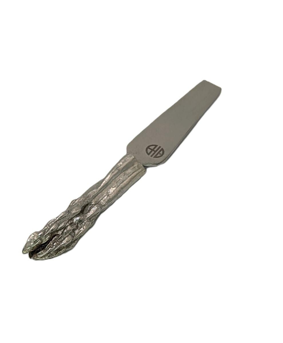 Asparagus Hostess Cheese Set, Handcrafted Pewter, Nature Inspired Gift