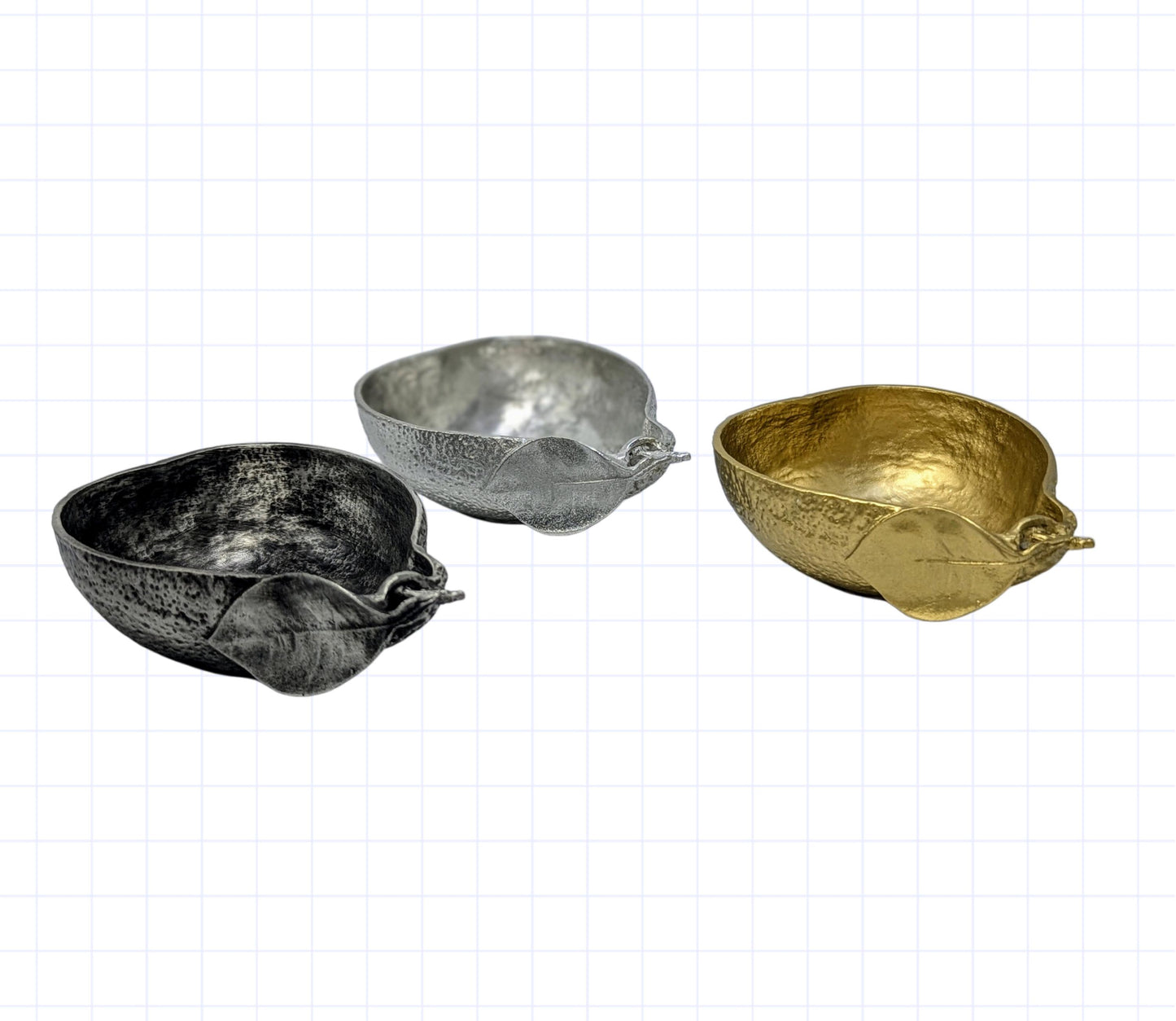 Handcrafted Tangelo Citrus Pewter Trinket Bowl, Table Decor Inspired by Nature