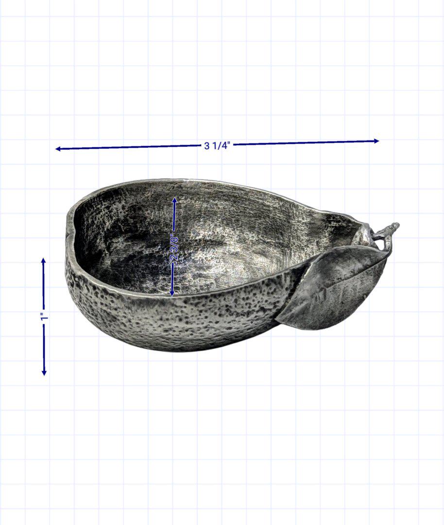 Handcrafted Tangelo Citrus Pewter Trinket Bowl, Table Decor Inspired by Nature