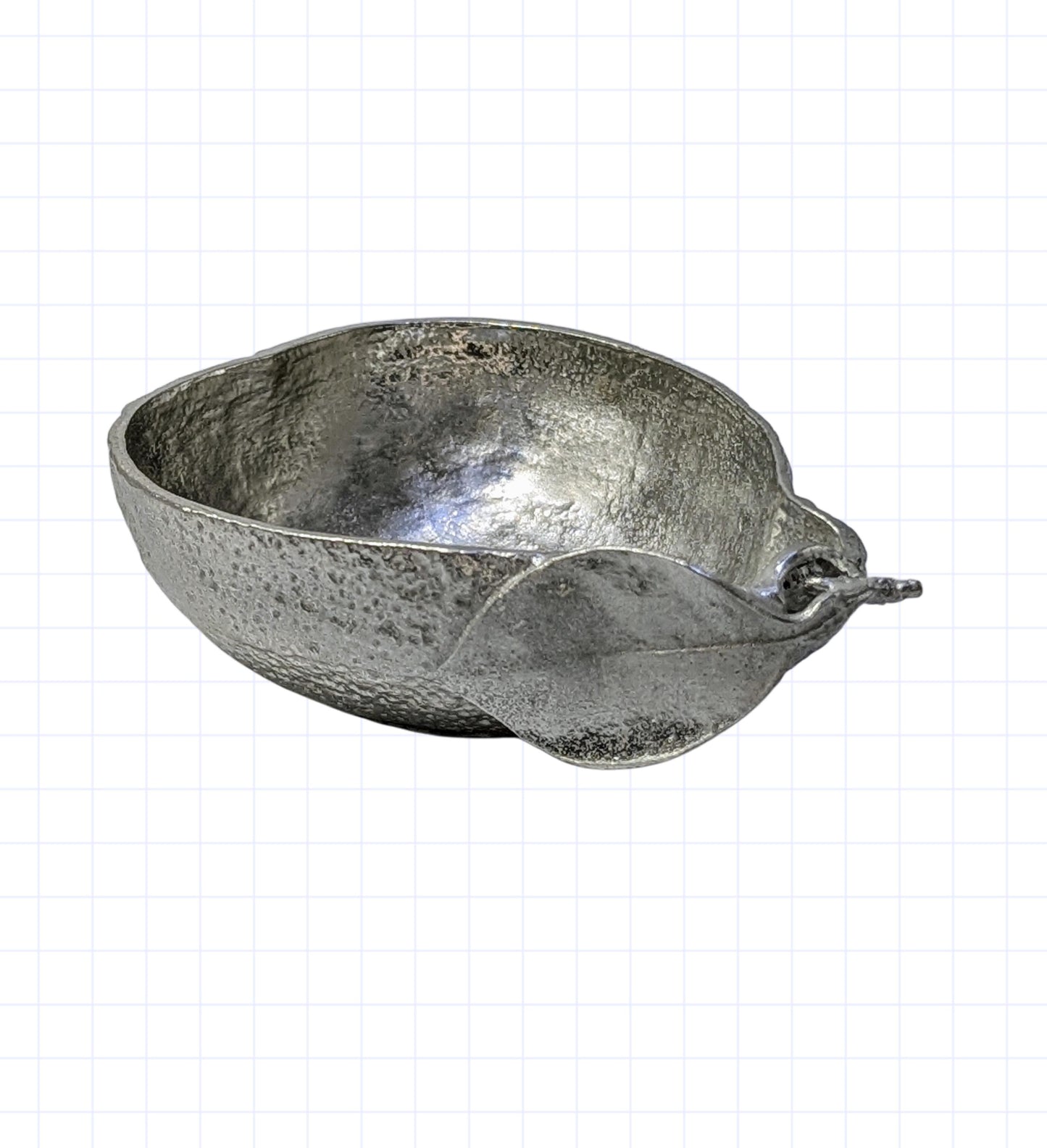 Handcrafted Tangelo Citrus Pewter Trinket Bowl, Table Decor Inspired by Nature