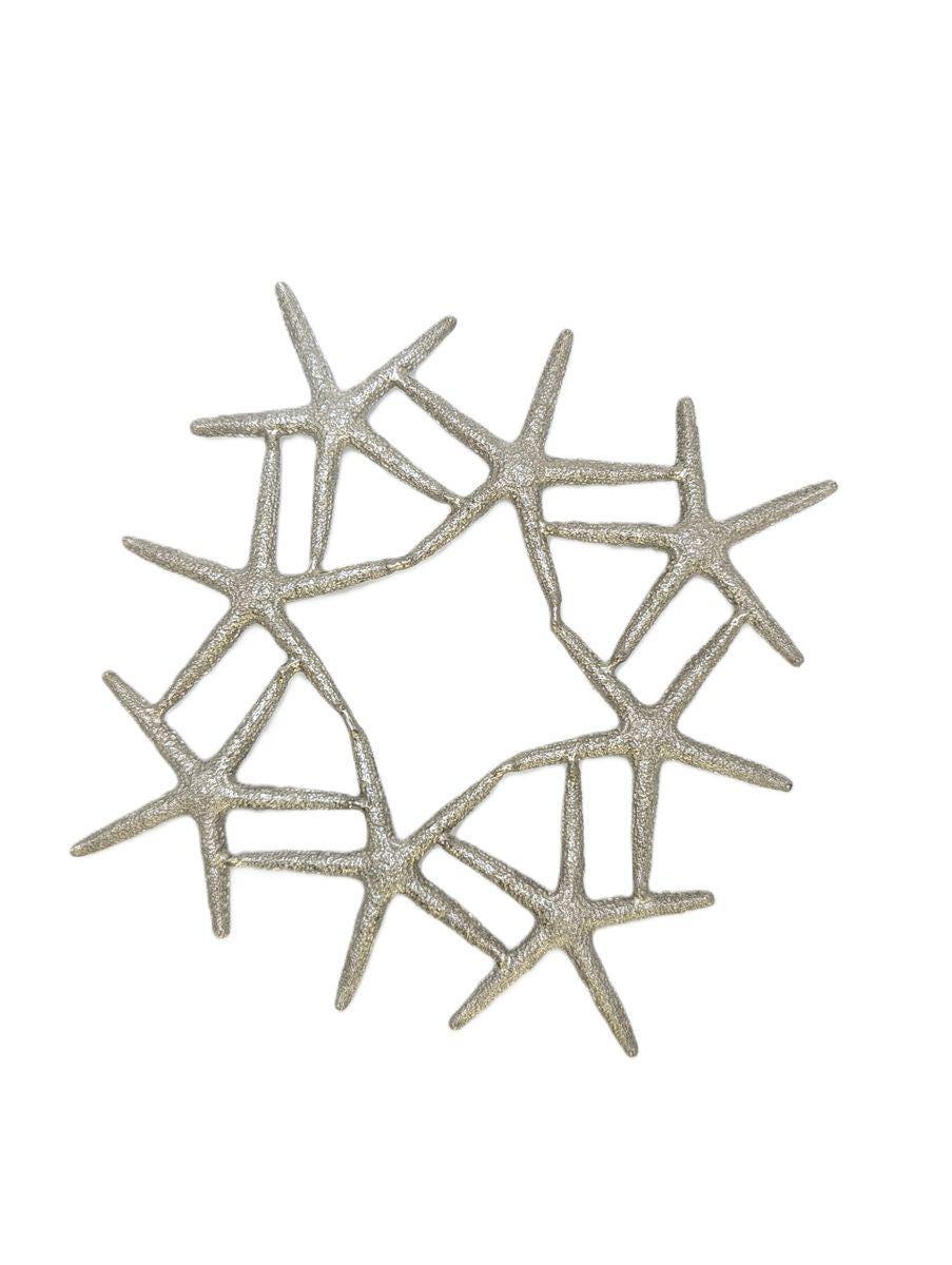 Handmade Finger Starfish Pewter Trivet Kitchen Decor Inspired by Nature