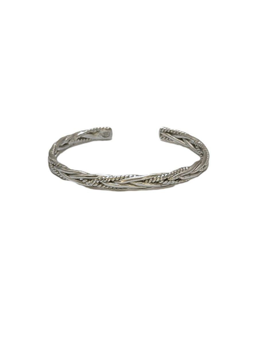 Intertwined Classic Unisex Pewter Cuff Bracelet, Handmade Jewelry