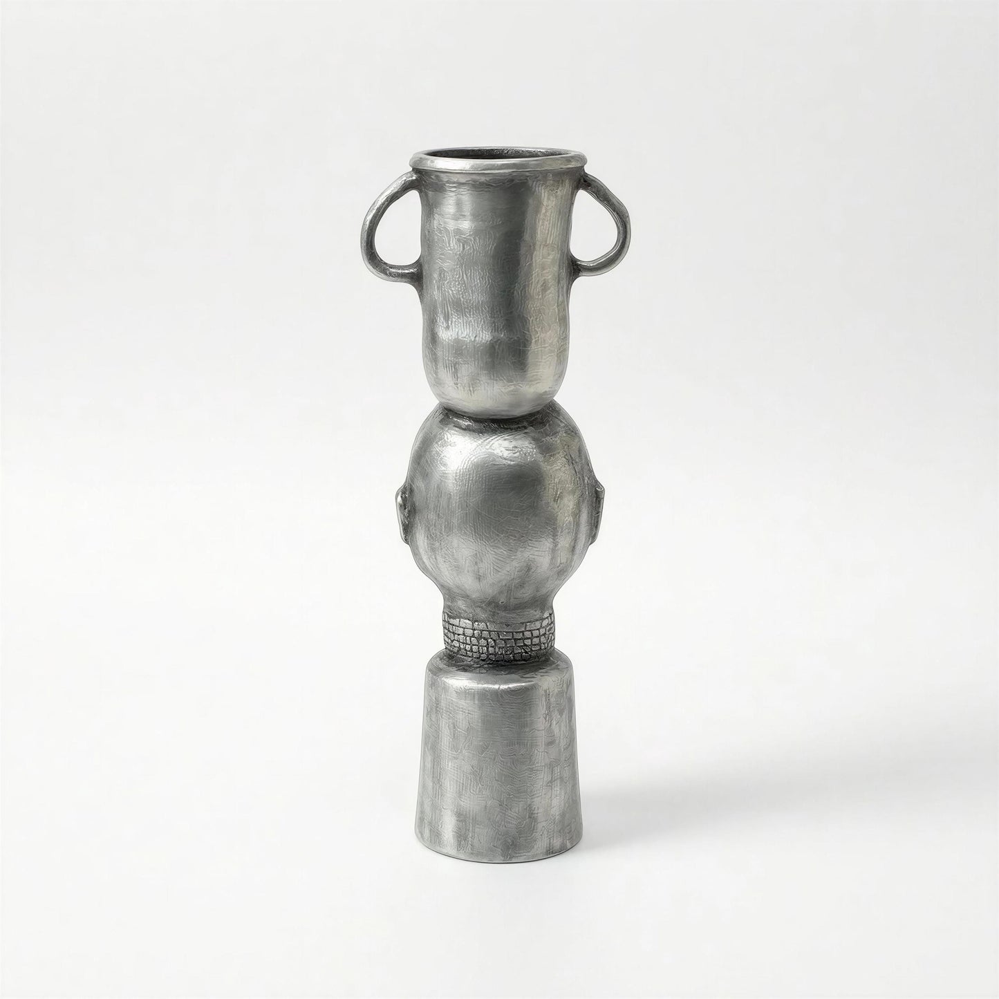 Handcrafted Lead-free Pewter African Bust, Taper Candle Holder, Ethnic Home